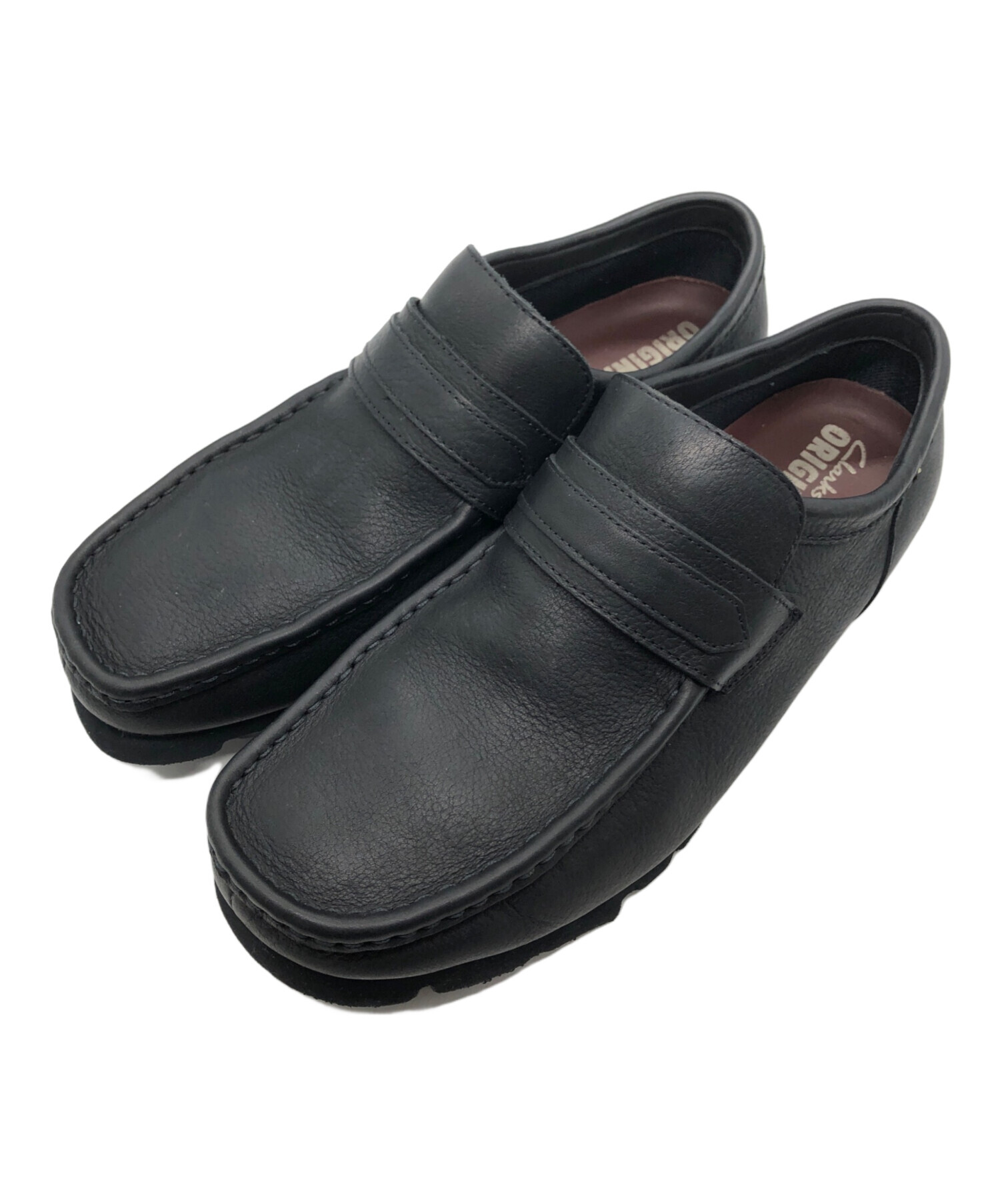 中古・古着通販】CLARKS (クラークス) ローファー ブラック サイズ 