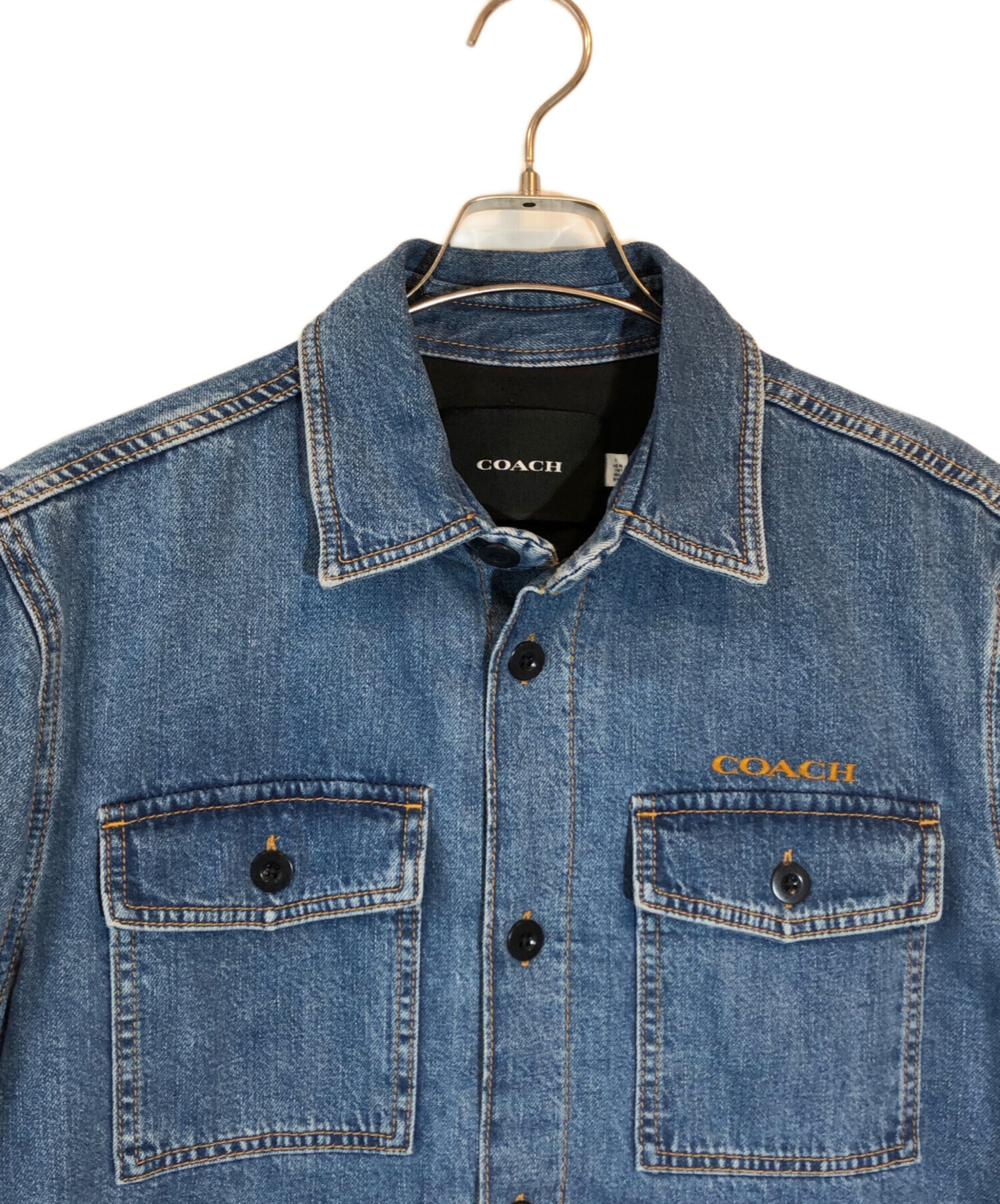 中古・古着通販】COACH (コーチ) ロゴ刺繍デニムジャケット インディゴ