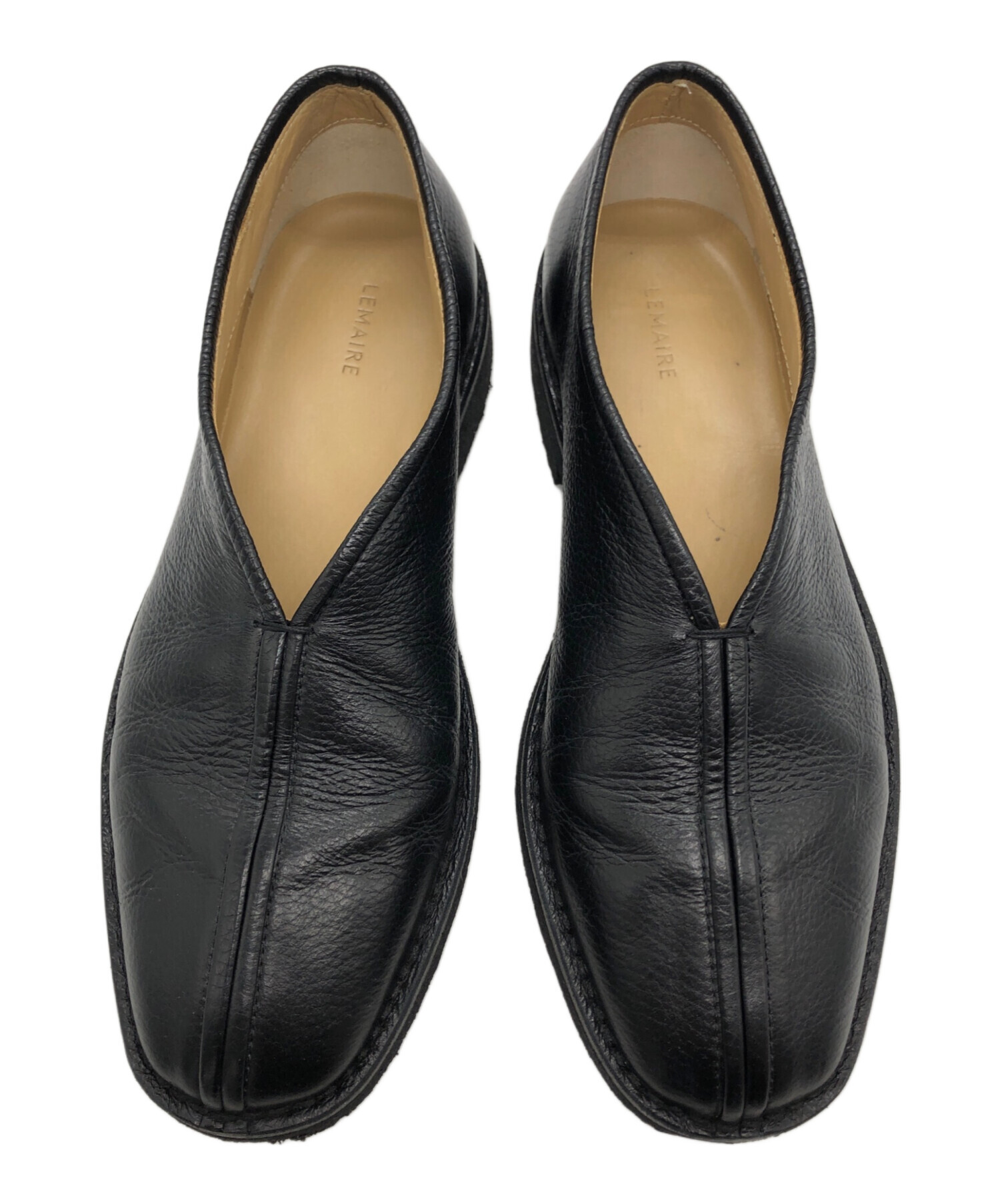 LEMAIRE ルメール レザーシューズ 43 brown 革靴 LEMAIRE ルメール 20AW LOW BOOTS ヒール ブーツ 43 ダークブラウン