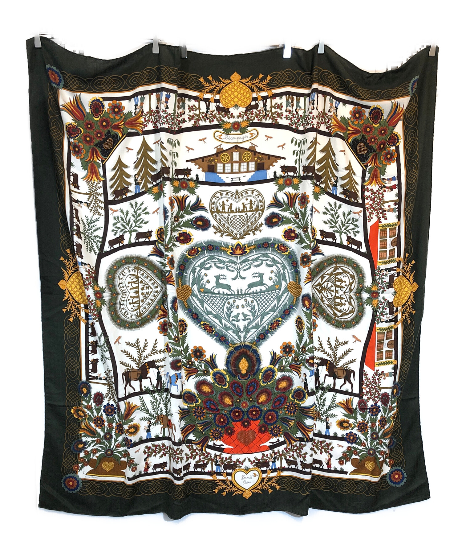 中古・古着通販】HERMES (エルメス) カレ140 カシミヤシルク大判