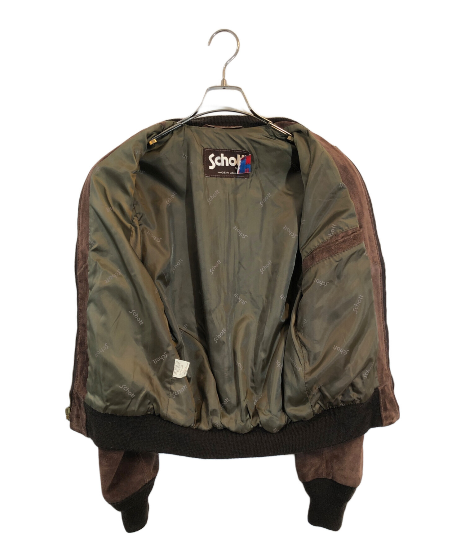 中古・古着通販】Schott (ショット) スウェードブルゾン ブラウン