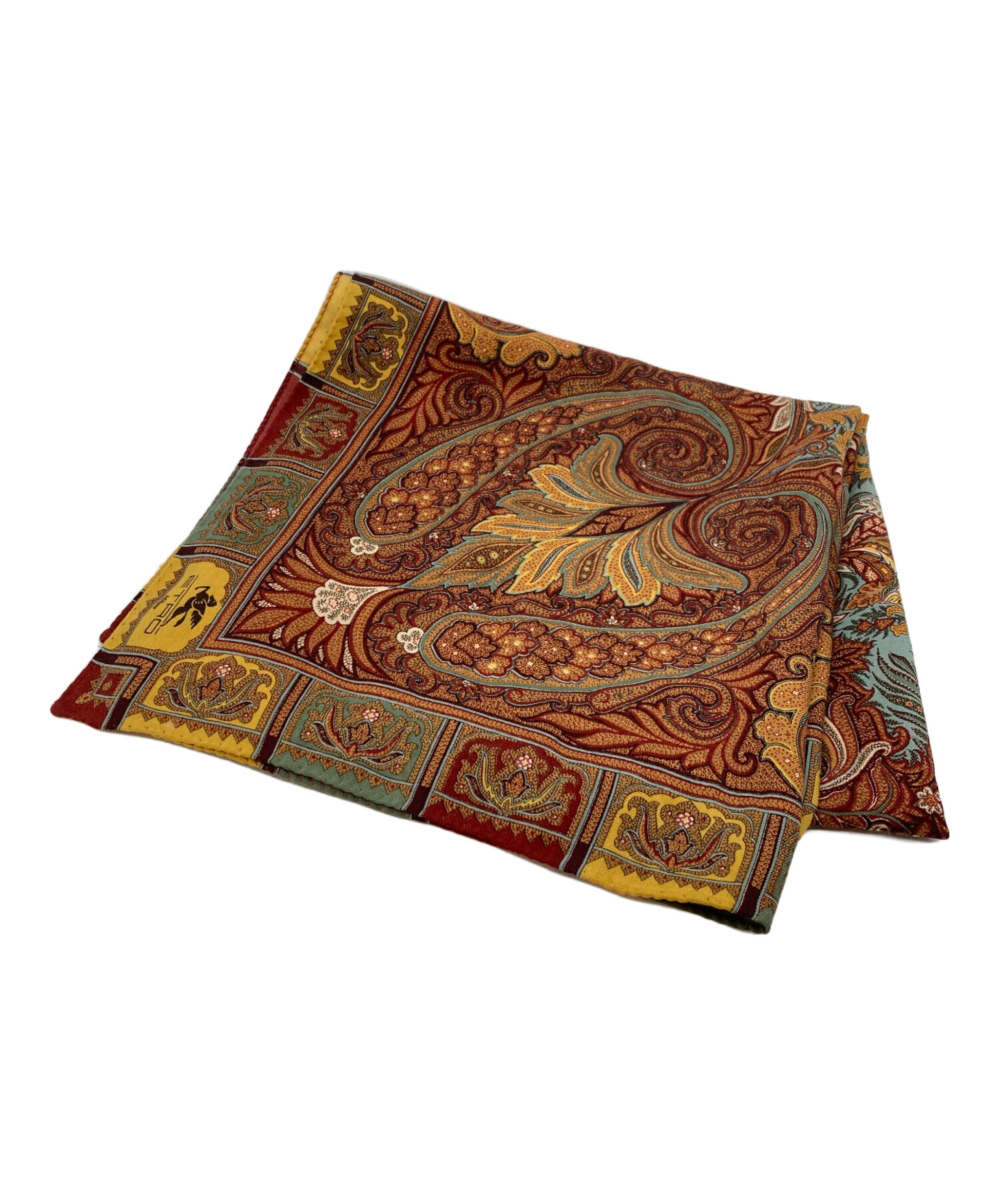 中古・古着通販】ETRO (エトロ) ウールシルク総柄大判ストール マルチ