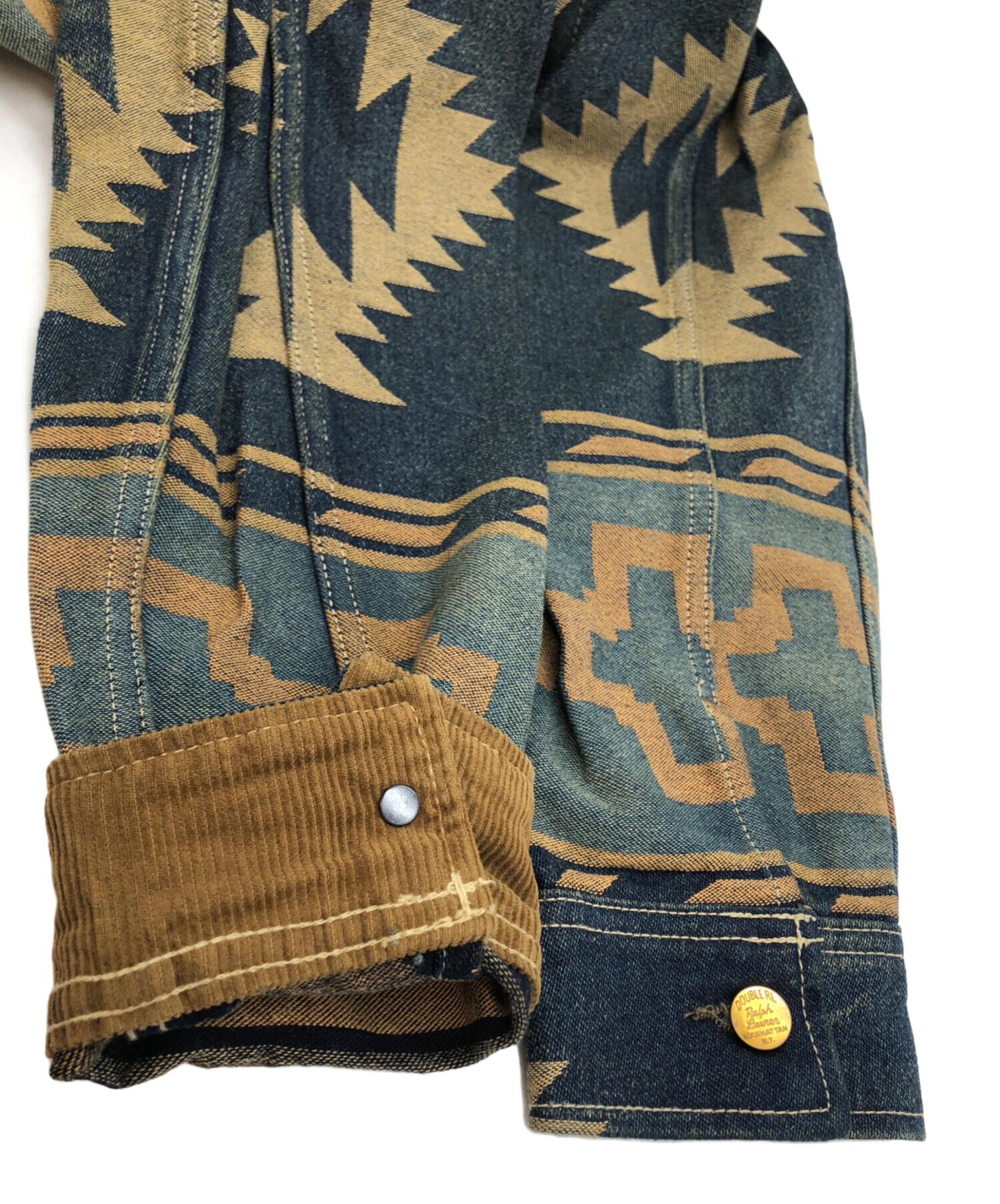 中古・古着通販】RRL (ダブルアールエル) 襟コーデュロイ デニム 