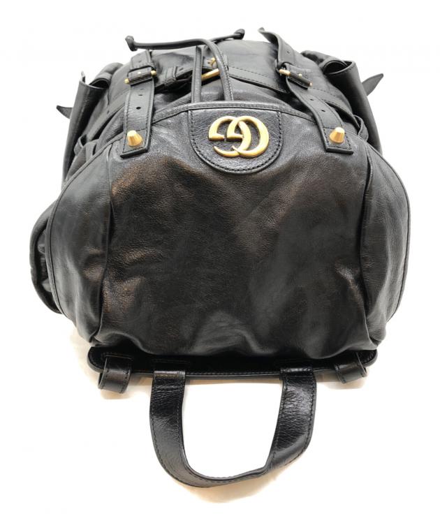 【未使用】GUCCI GGマーモント バックパック 黒 付属品完備 中古・古着通販】GUCCI (グッチ) GGマーモント, リベル バックパック