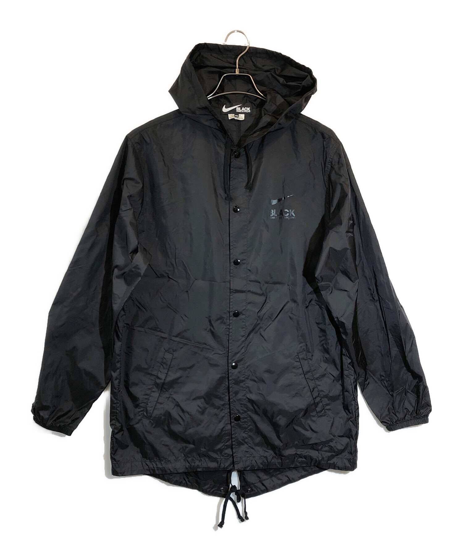 ブラックコムデギャルソン ナイキ ナイロンコーチジャケット ビッグサイズ　黒 中古・古着通販】NIKE (ナイキ) BLACK COMME des GARCONS (ブラック