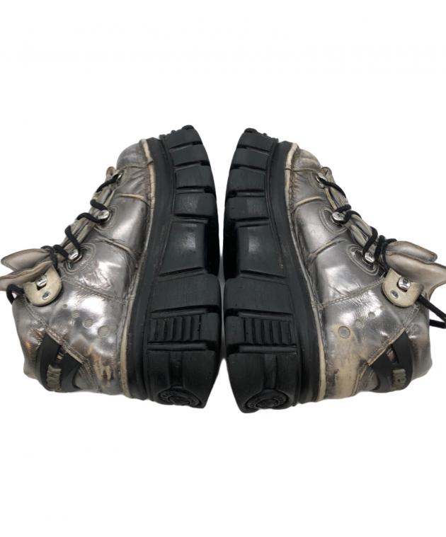 New Rock ヒールブーツ(未使用) サイズ39 中古・古着通販】NEW ROCK (ニューロック) 厚底ブーツ グレー サイズ