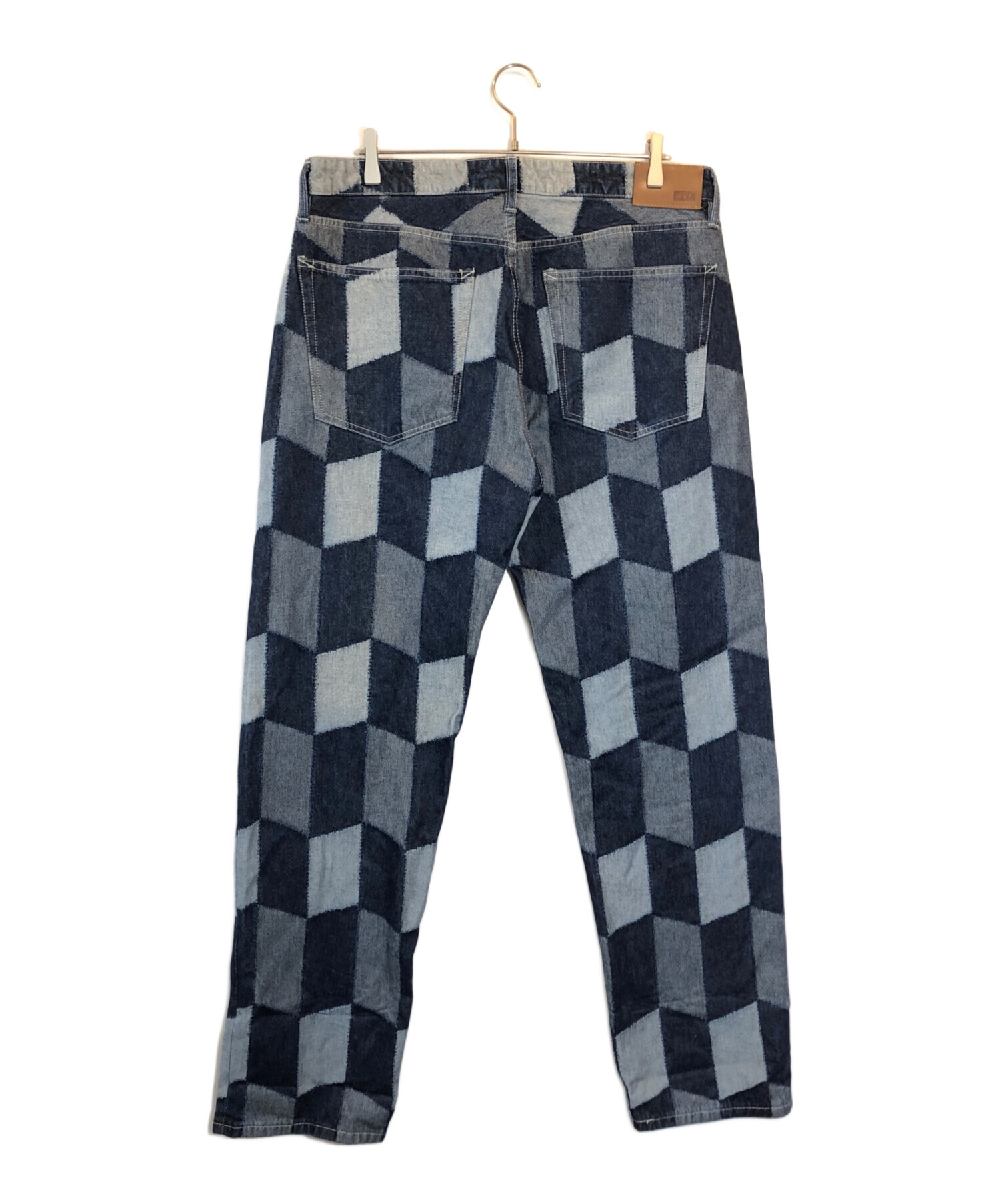中古・古着通販】HUF (ハフ) パッチワークデニムパンツ インディゴ