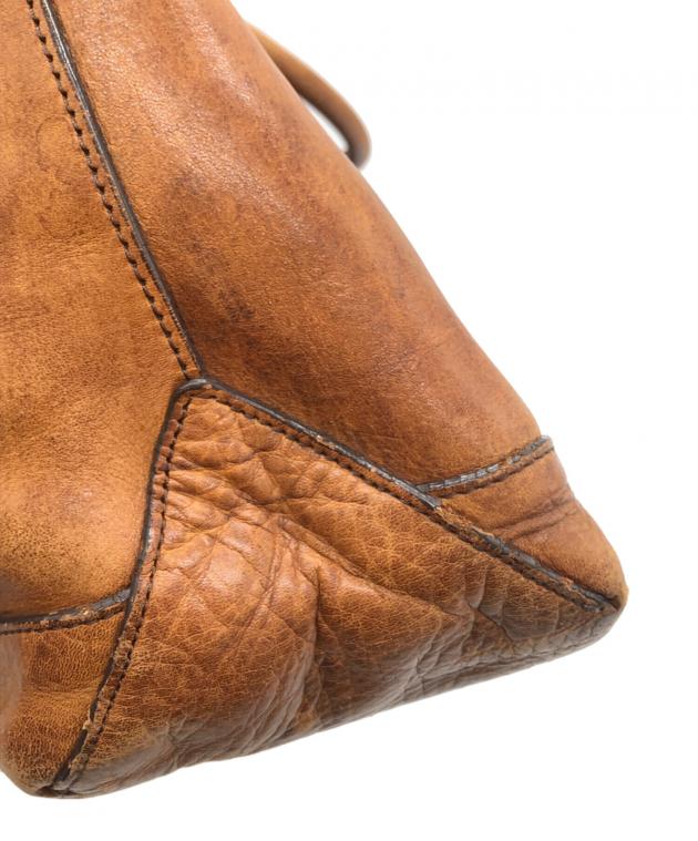 中古・古着通販】土屋鞄 (ツチヤカバン) レザーハンドバッグ ブラウン