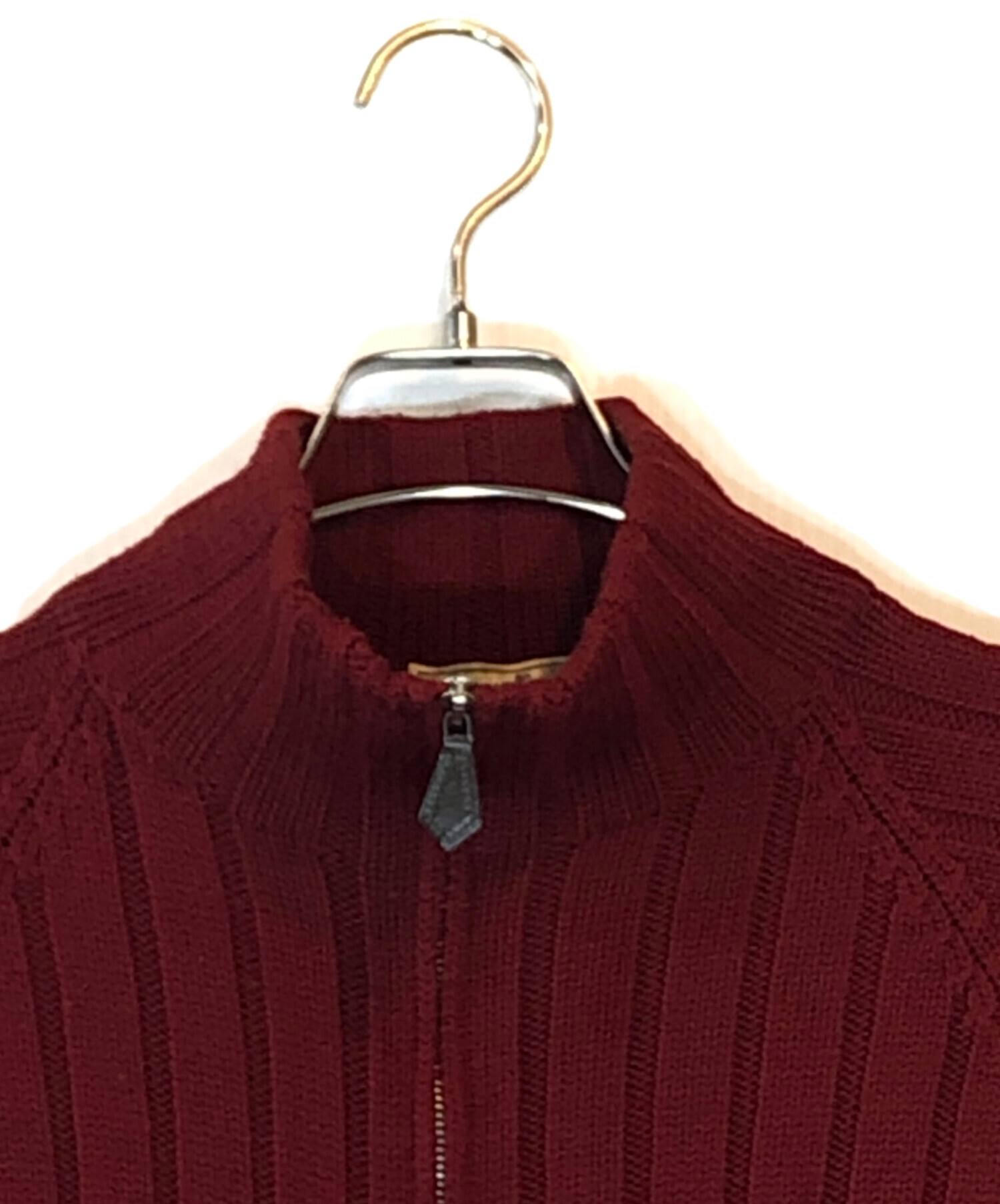 中古・古着通販】HERMES (エルメス) ジップニット レッド サイズ:M