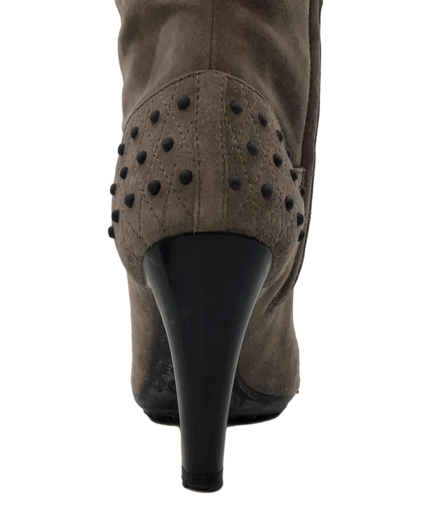 中古・古着通販】TOD'S (トッズ) スエードヒールロングブーツ ブラウン