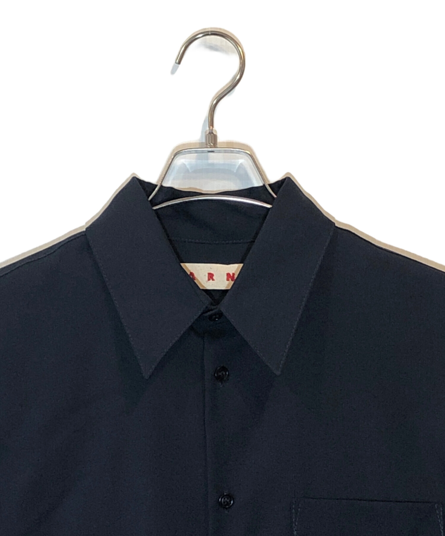 中古・古着通販】MARNI (マルニ) TROPICAL WOOL SHIRT ネイビー サイズ