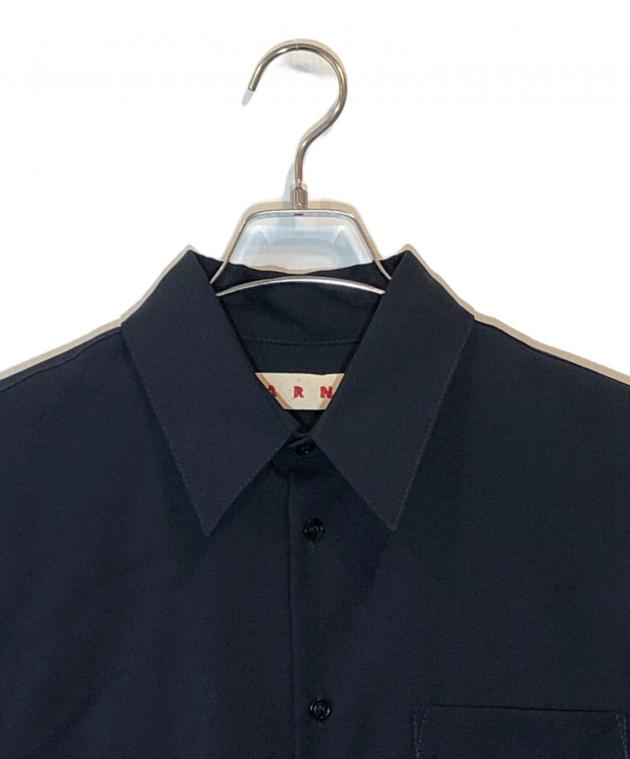 中古・古着通販】MARNI (マルニ) TROPICAL WOOL SHIRT ネイビー サイズ