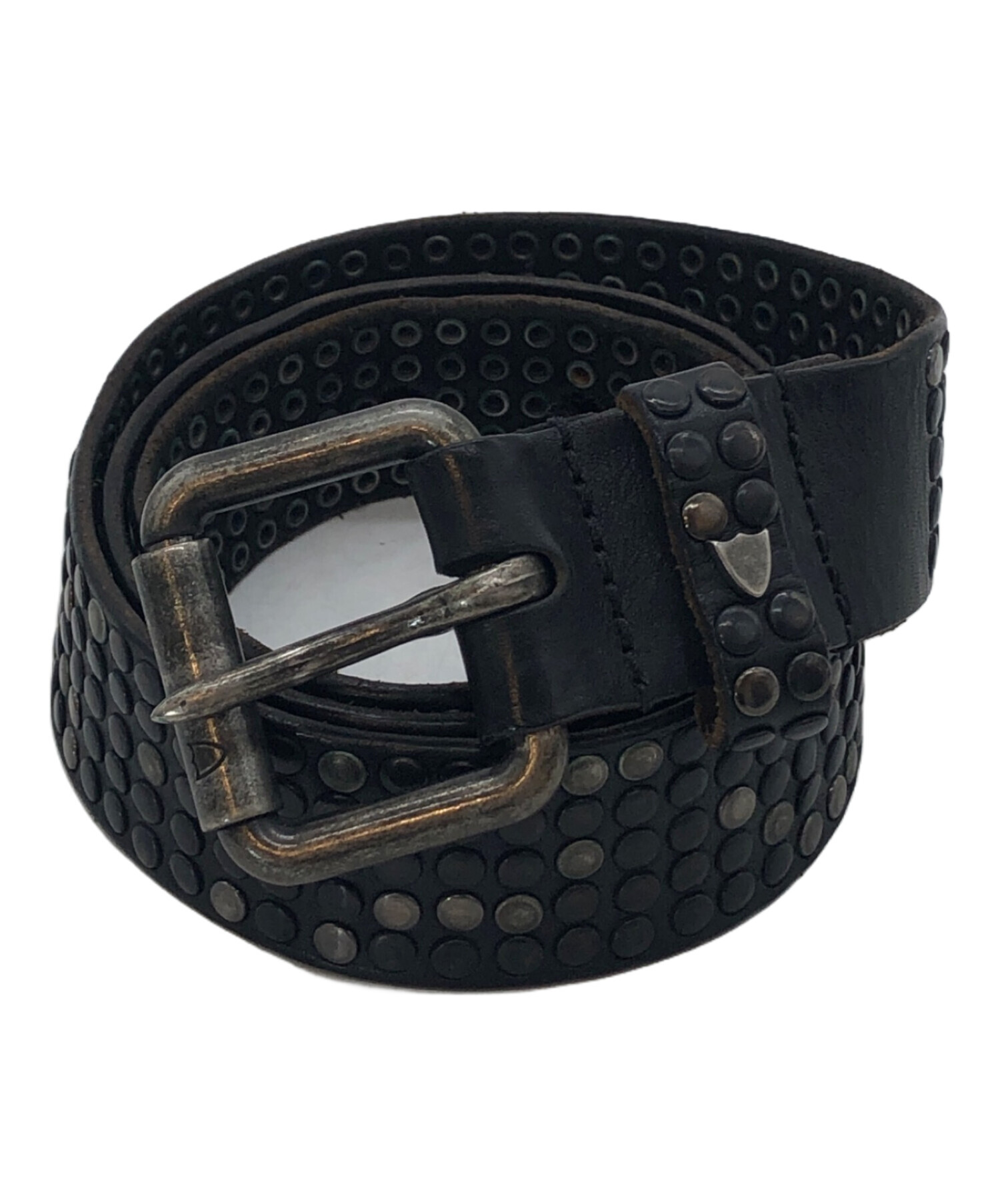 中古・古着通販】HTC (エイチティーシー) 5連スタッズベルト ブラック