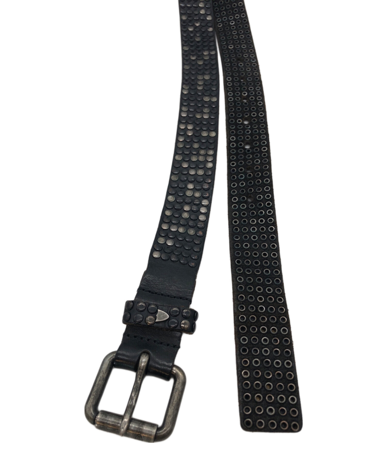 中古・古着通販】HTC (エイチティーシー) 5連スタッズベルト ブラック