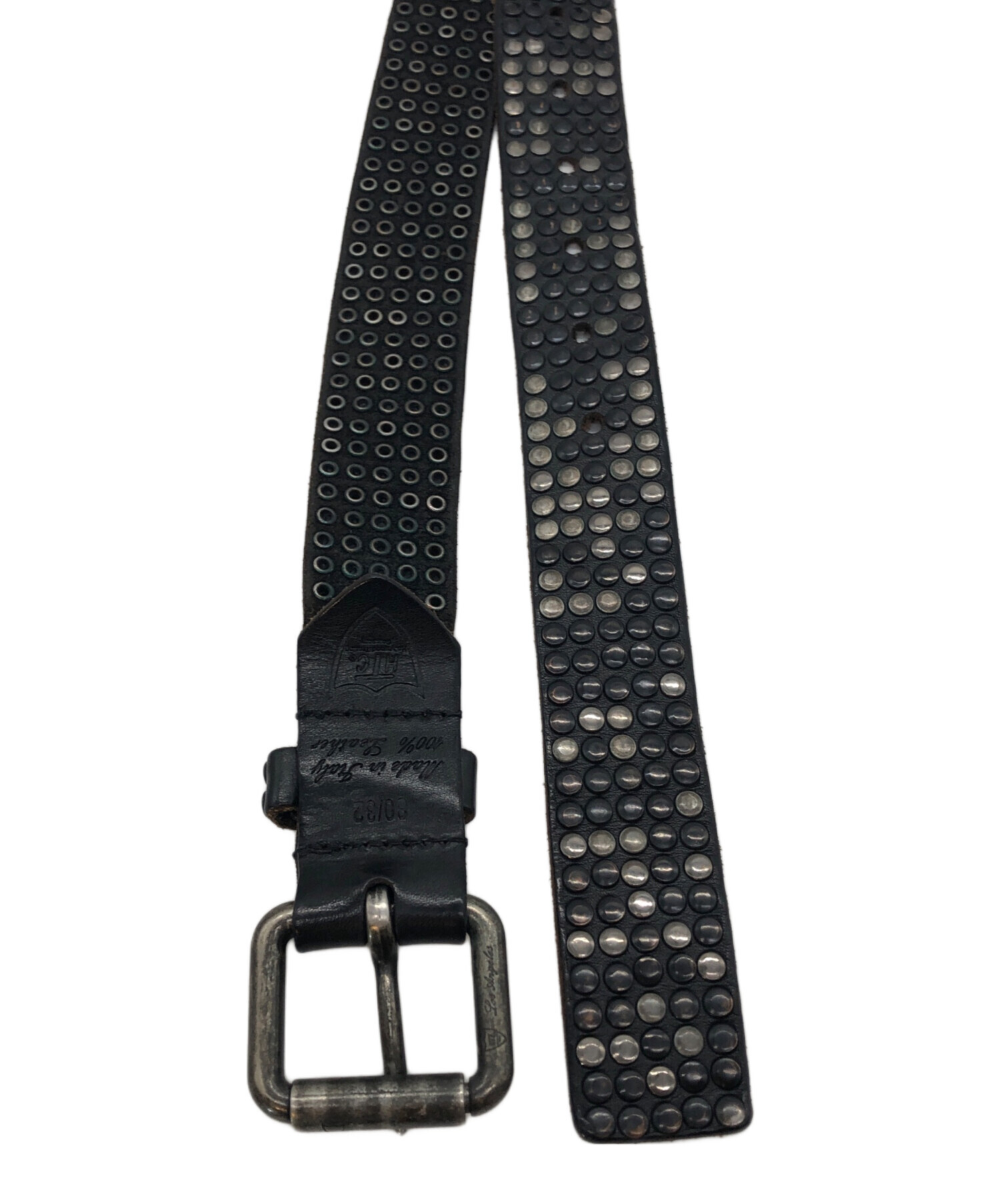 中古・古着通販】HTC (エイチティーシー) 5連スタッズベルト ブラック