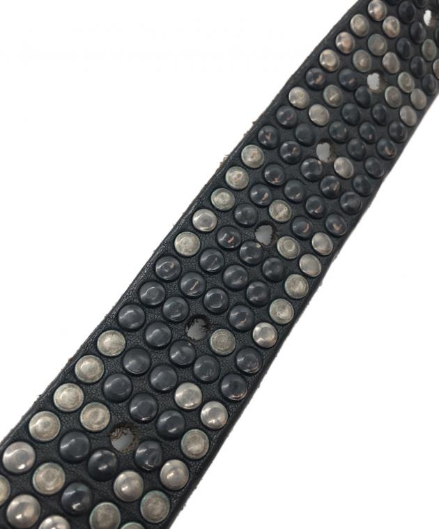 中古・古着通販】HTC (エイチティーシー) 5連スタッズベルト ブラック