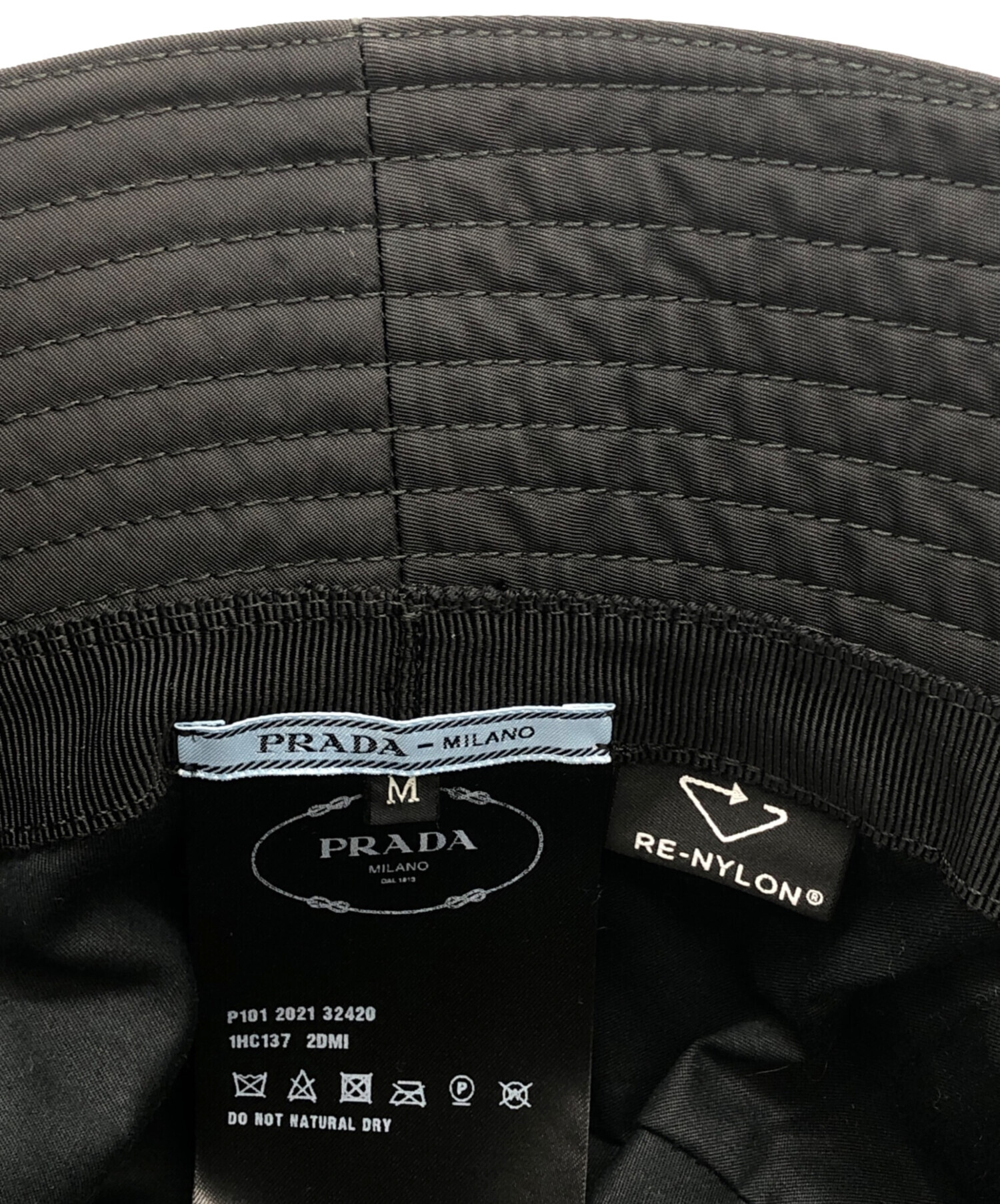 中古・古着通販】PRADA (プラダ) Re-Nylon バケットハット ブラック