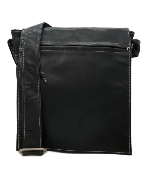 中古・古着通販】PORTER (ポーター) レザーショルダーバッグ ブラック