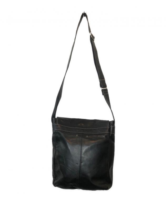 中古・古着通販】PORTER (ポーター) レザーショルダーバッグ ブラック