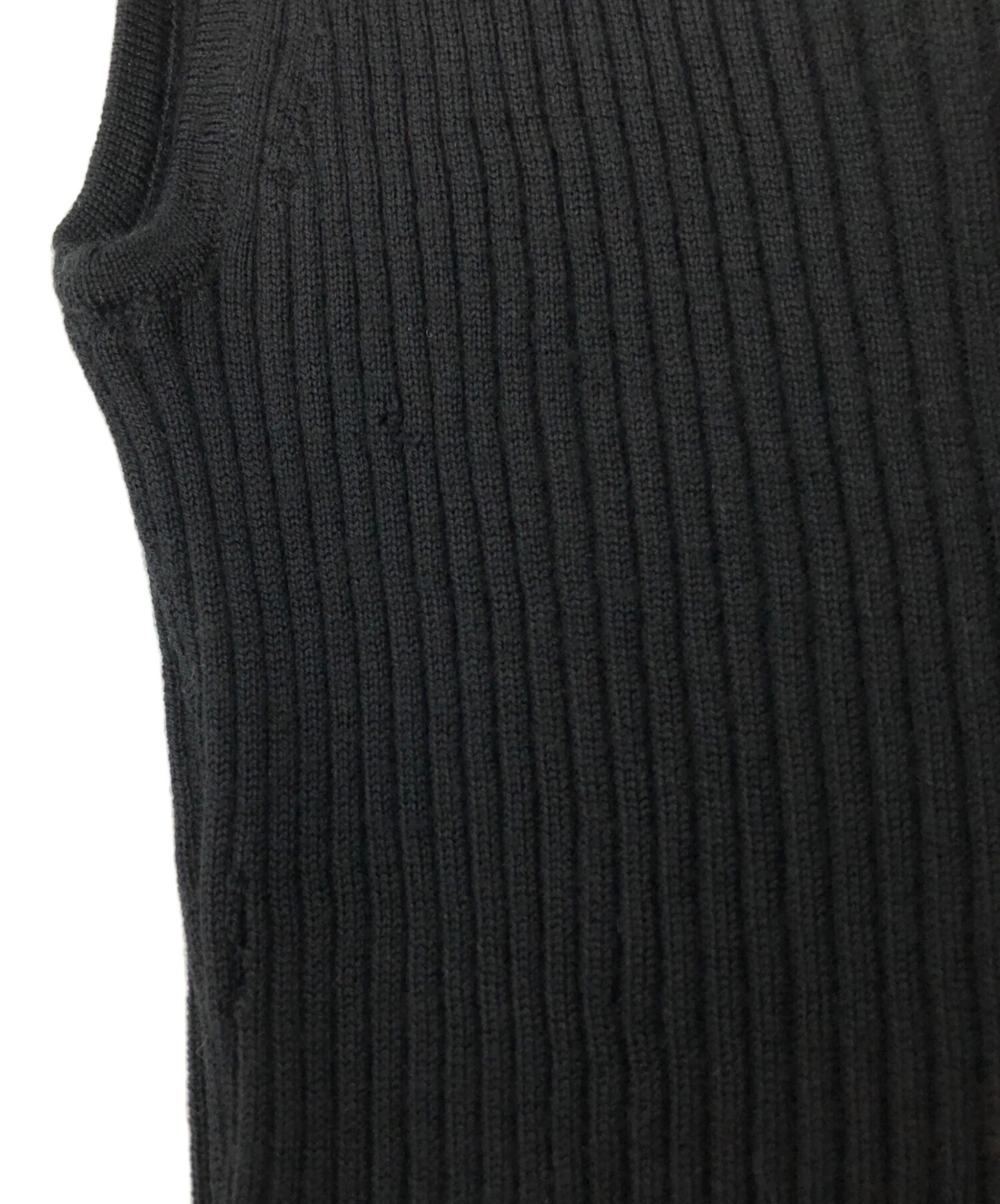 中古・古着通販】theory (セオリー) ニットタンクトップ ブラック 