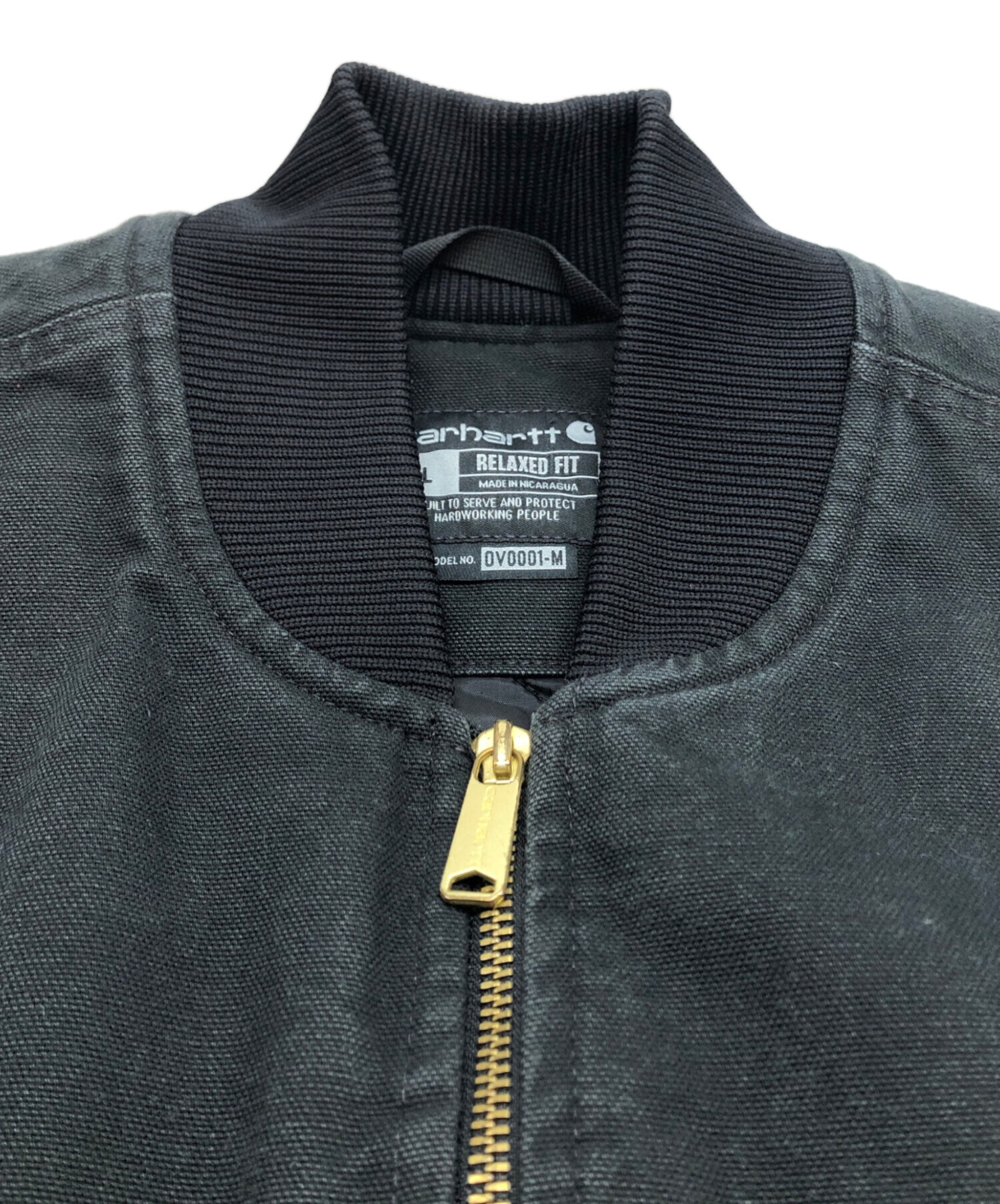 中古・古着通販】CarHartt (カーハート) ダック地ベスト ブラック