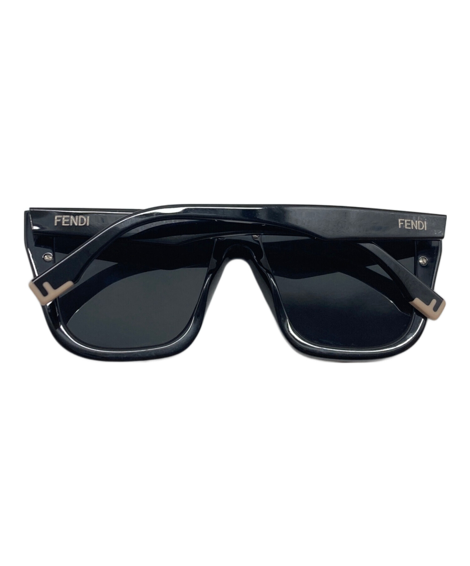 極美品✨ FENDI スクエア型サングラス ブラック 中古・古着通販】FENDI (フェンディ) スクエアフレームサングラス