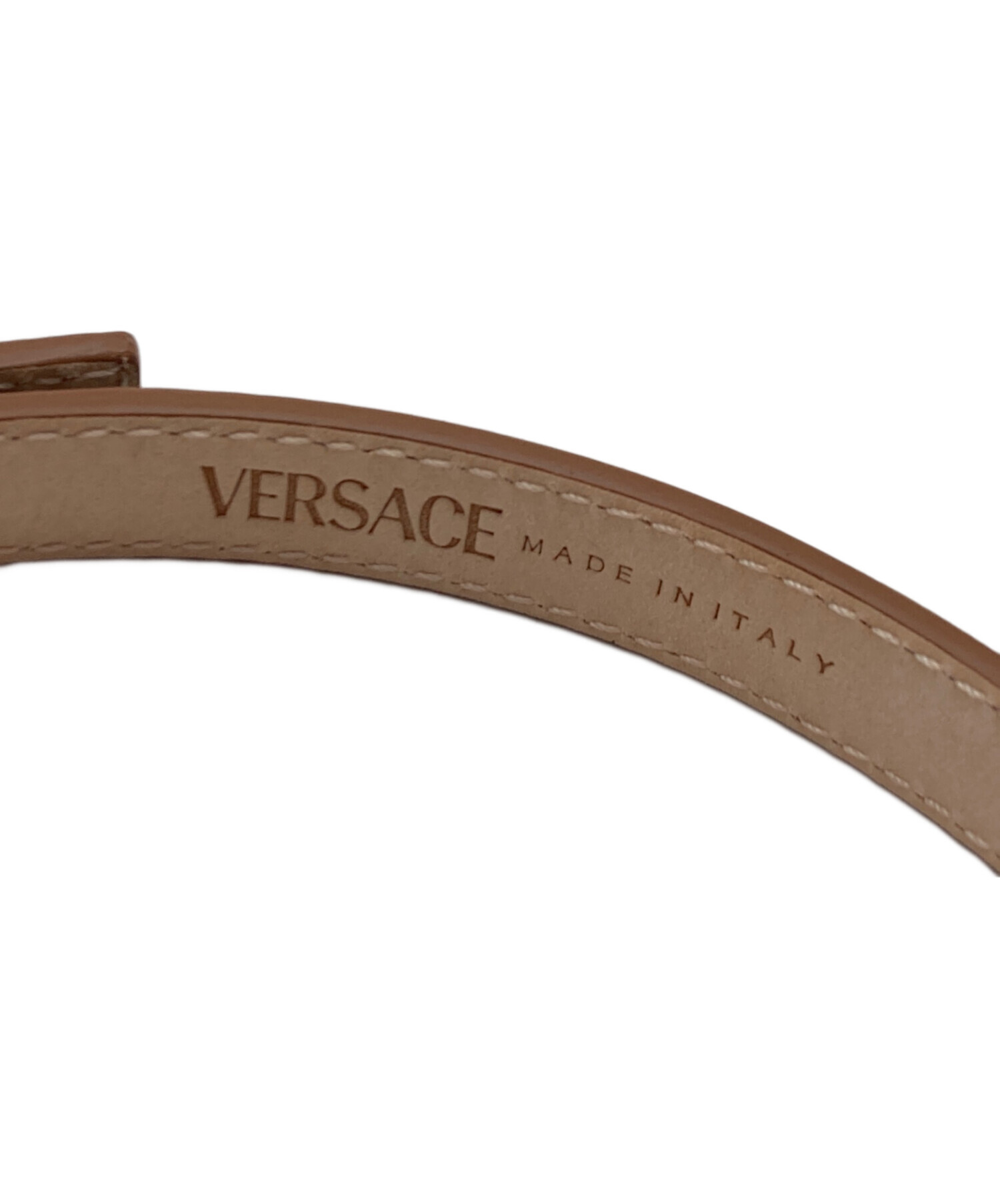 中古・古着通販】VERSACE (ヴェルサーチェ) ロゴ レザー ベルト