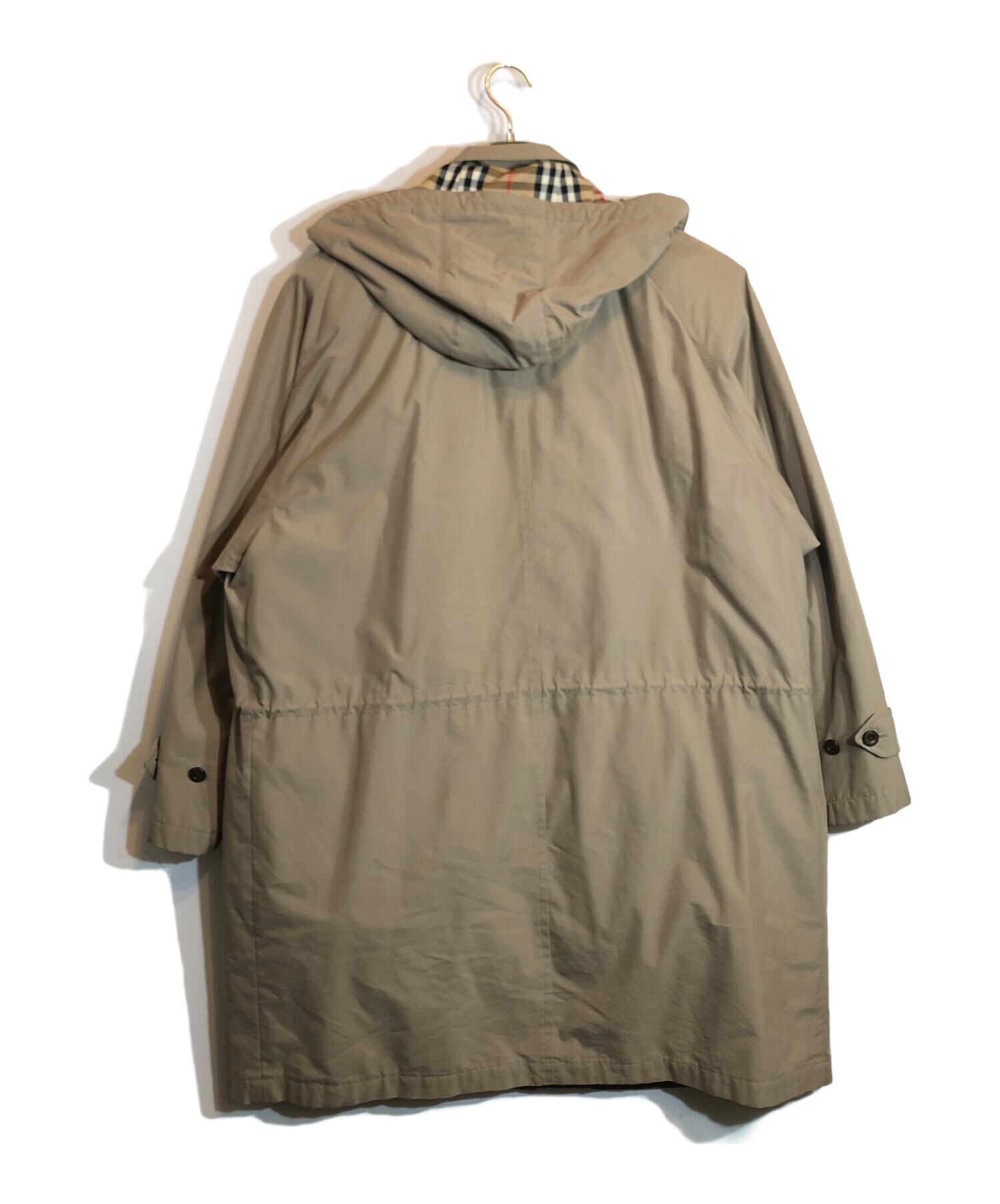 Burberry ベージュ ダウンライナー付きコート　フード着脱 Burberry ベージュ ダウンライナー付きコート フード着脱｜希少