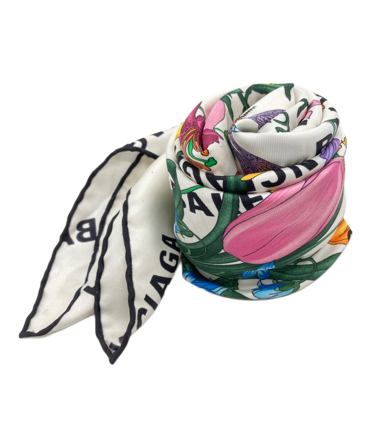 美品✨グッチ　バレンシアガ　コラボ GGパターンスカーフ　リボン　総柄 シルク 中古・古着通販】GUCCI (グッチ) BALENCIAGA (バレンシアガ) ザ