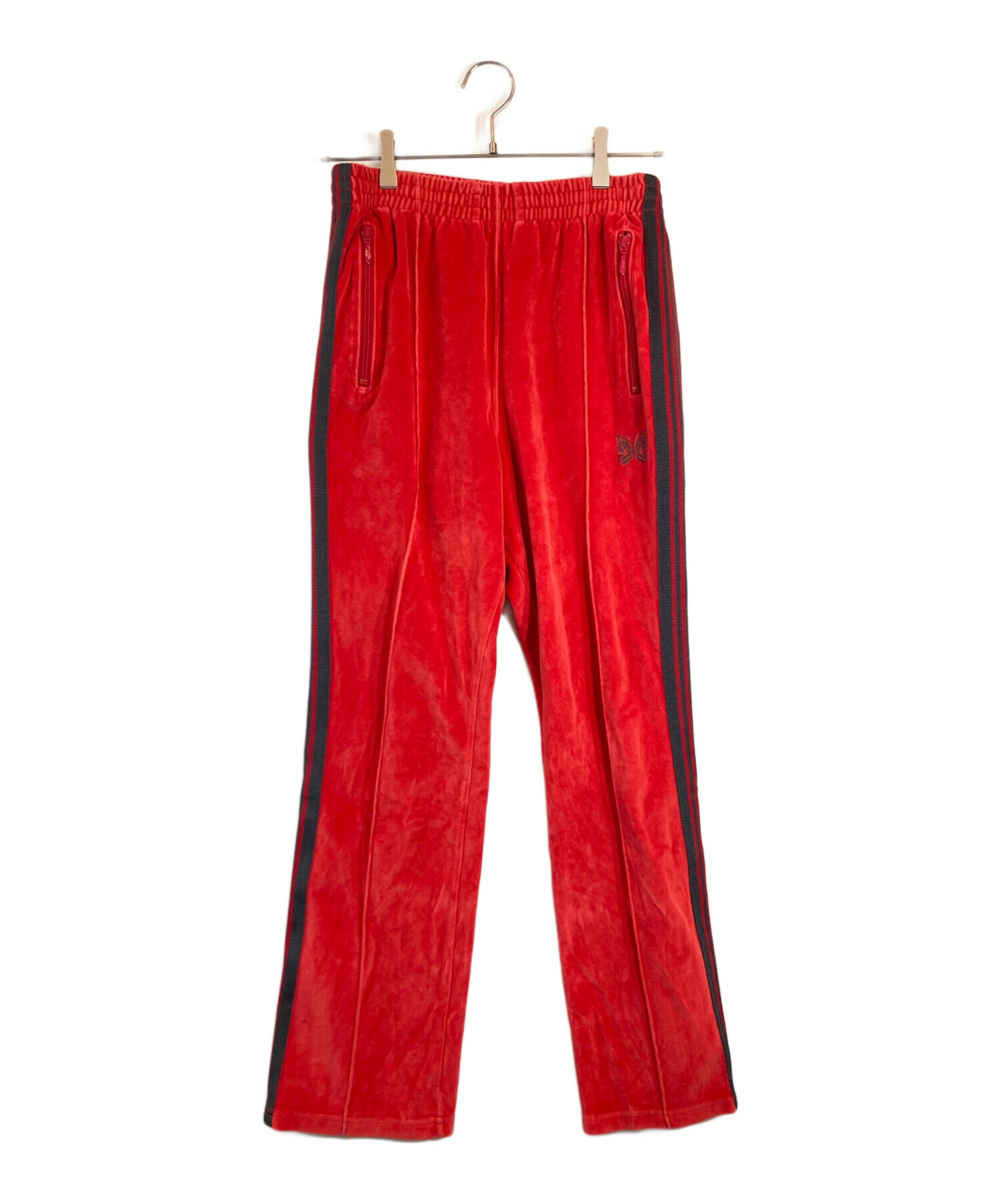 中古・古着通販】Needles (ニードルズ) ベロアトラックパンツ レッド