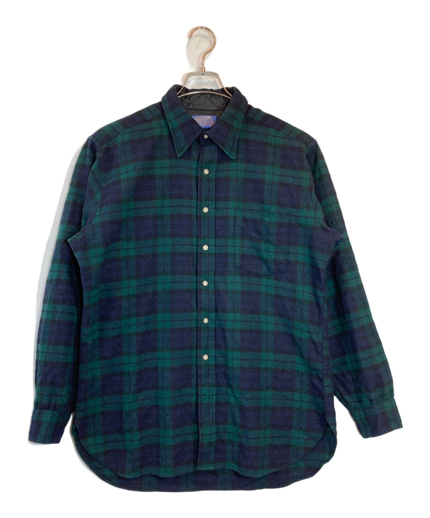 Pendleton ネルシャツ 青緑チェック 中古・古着通販】PENDLETON (ペンドルトン) チェックシャツ グリーン