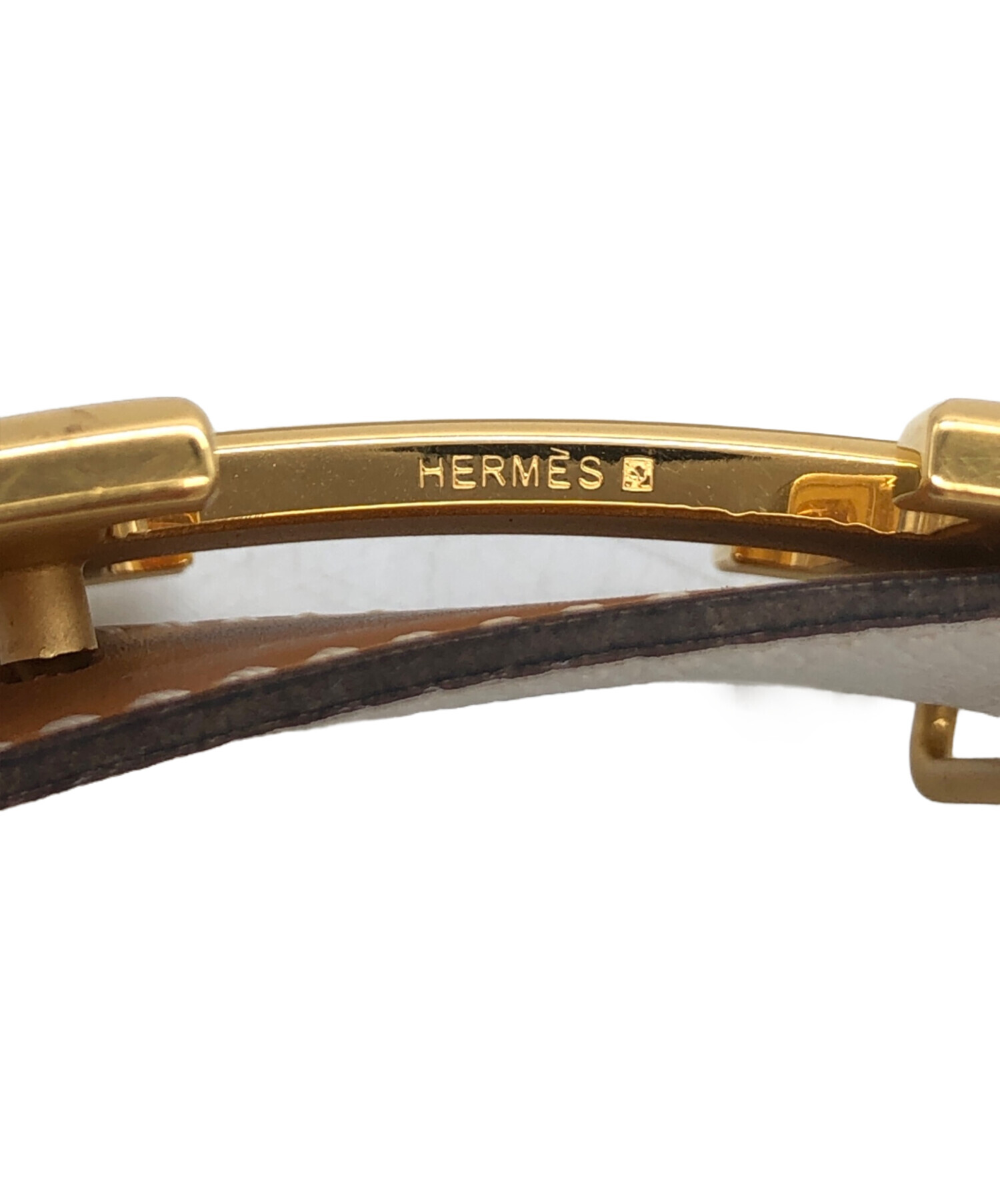 中古・古着通販】HERMES (エルメス) Hバックルベルト ベージュ サイズ