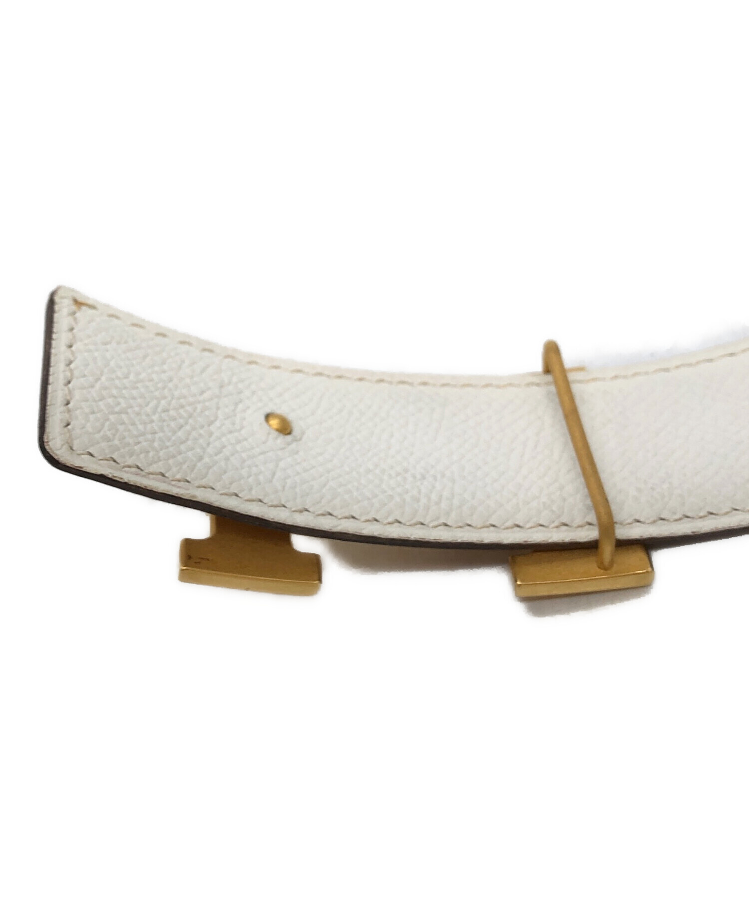 HERMES エルメス　ベルト H型バックル ベージュ 中古・古着通販】HERMES (エルメス) Hバックルベルト ベージュ サイズ