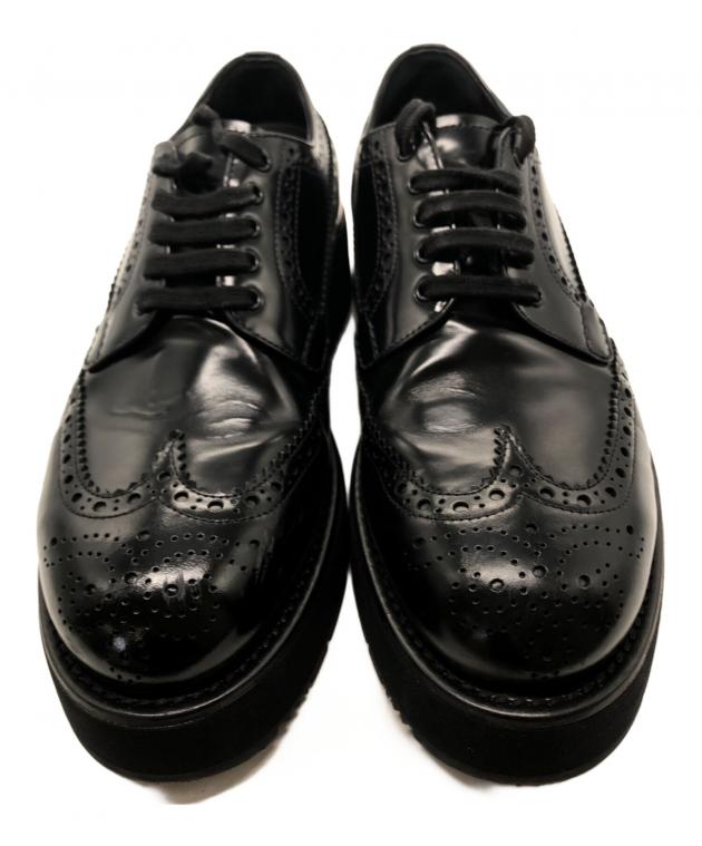 中古・古着通販】PRADA (プラダ) メダリオン ウィングチップ レザー