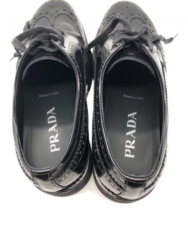 中古・古着通販】PRADA (プラダ) メダリオン ウィングチップ レザー