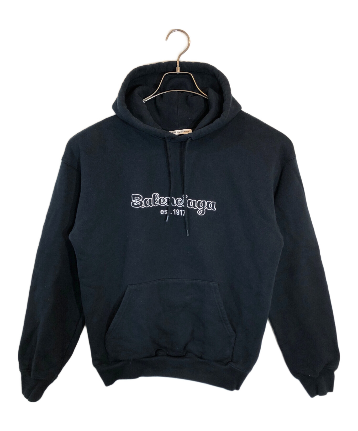 中古・古着通販】BALENCIAGA (バレンシアガ) 刺繍パーカー ネイビー