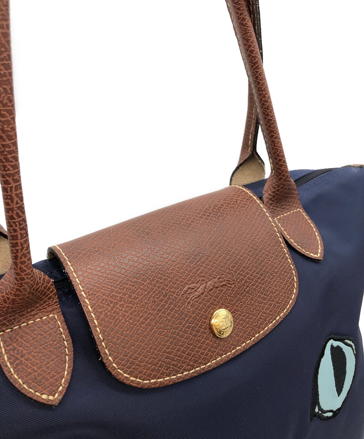 中古・古着通販】LONGCHAMP (ロンシャン) トートバッグ ネイビー