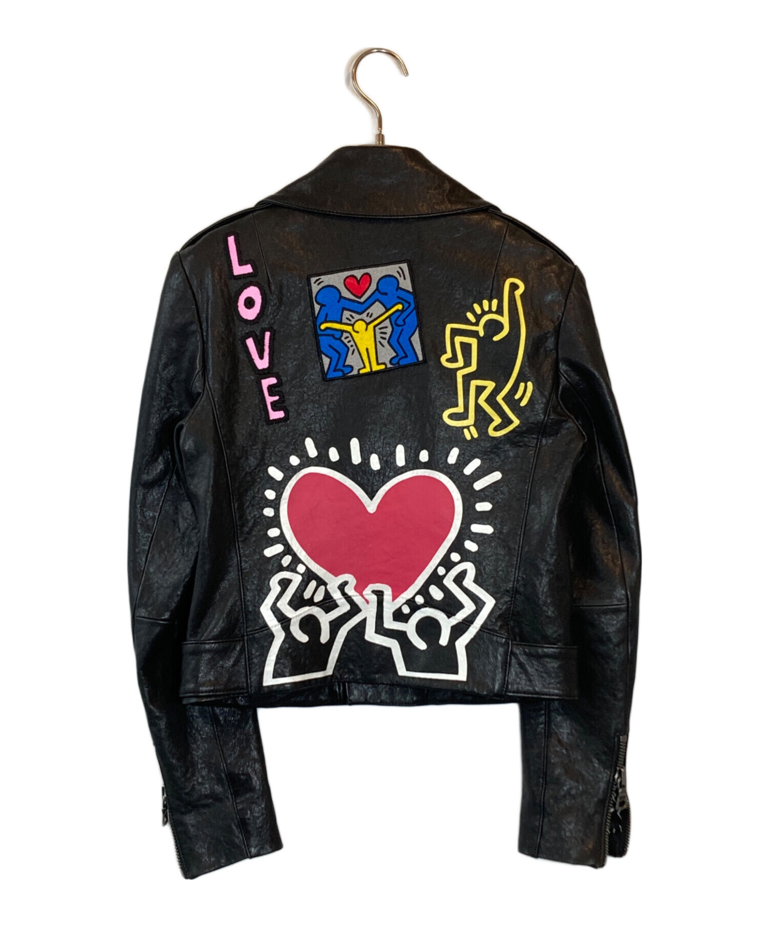 COACH 黒 レザージャケット keith haring キースヘリング 中古・古着通販】Keith Haring (キースヘリング) alice+olivia (アリス