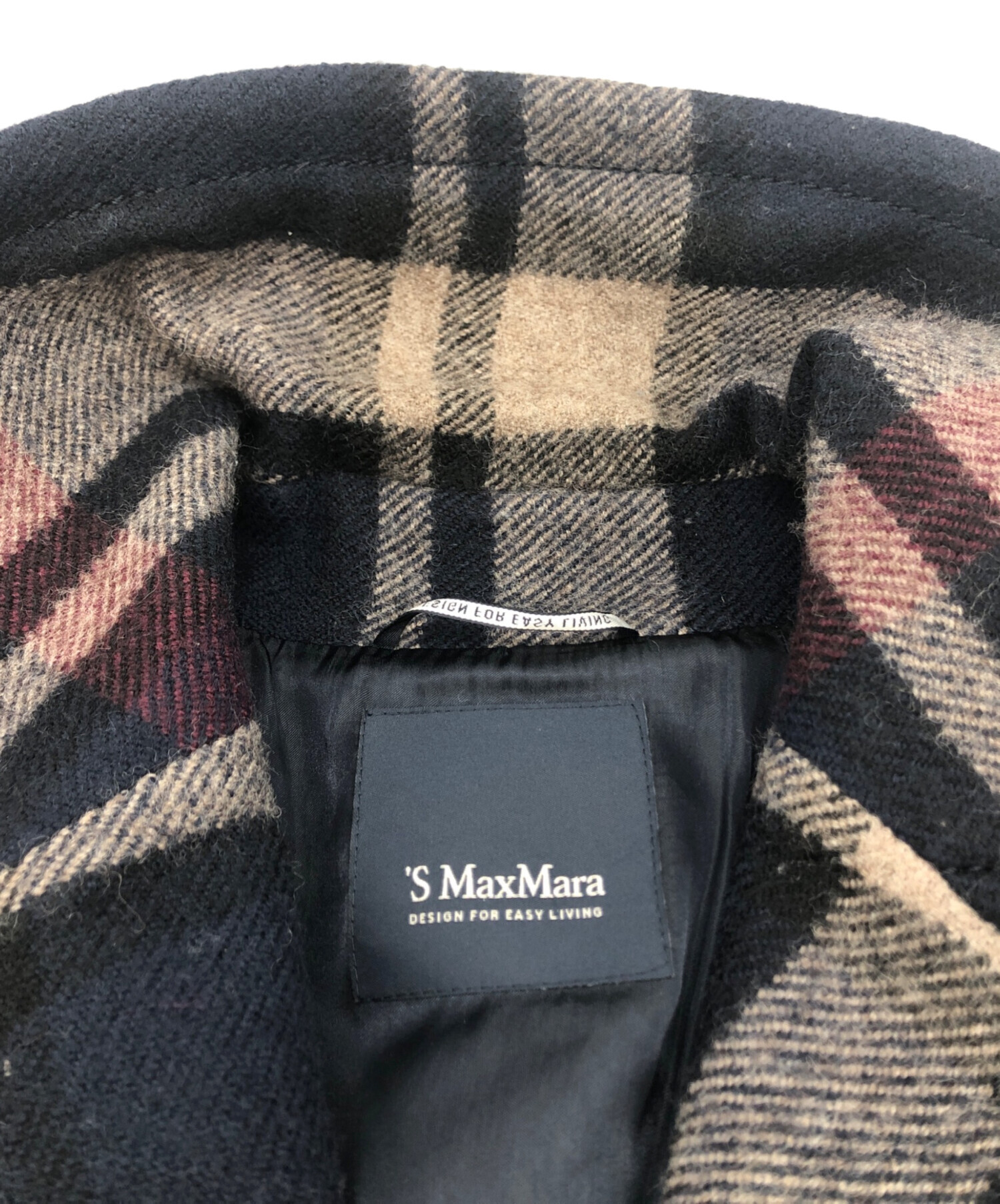 中古・古着通販】'S Max Mara (エスマックスマーラ) チェック柄コート