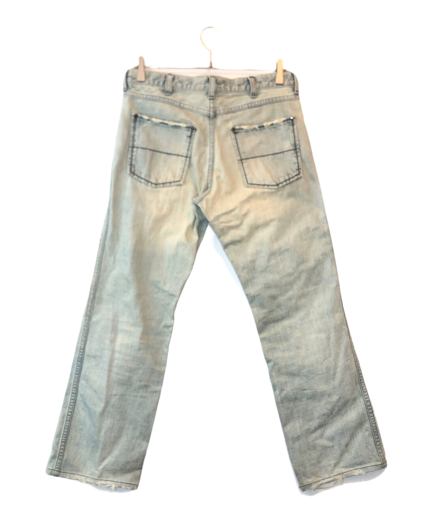 ナンバーナイン デニム ベージュ 中古・古着通販】NUMBER (N)INE (ナンバーナイン) 泥加工ストレート