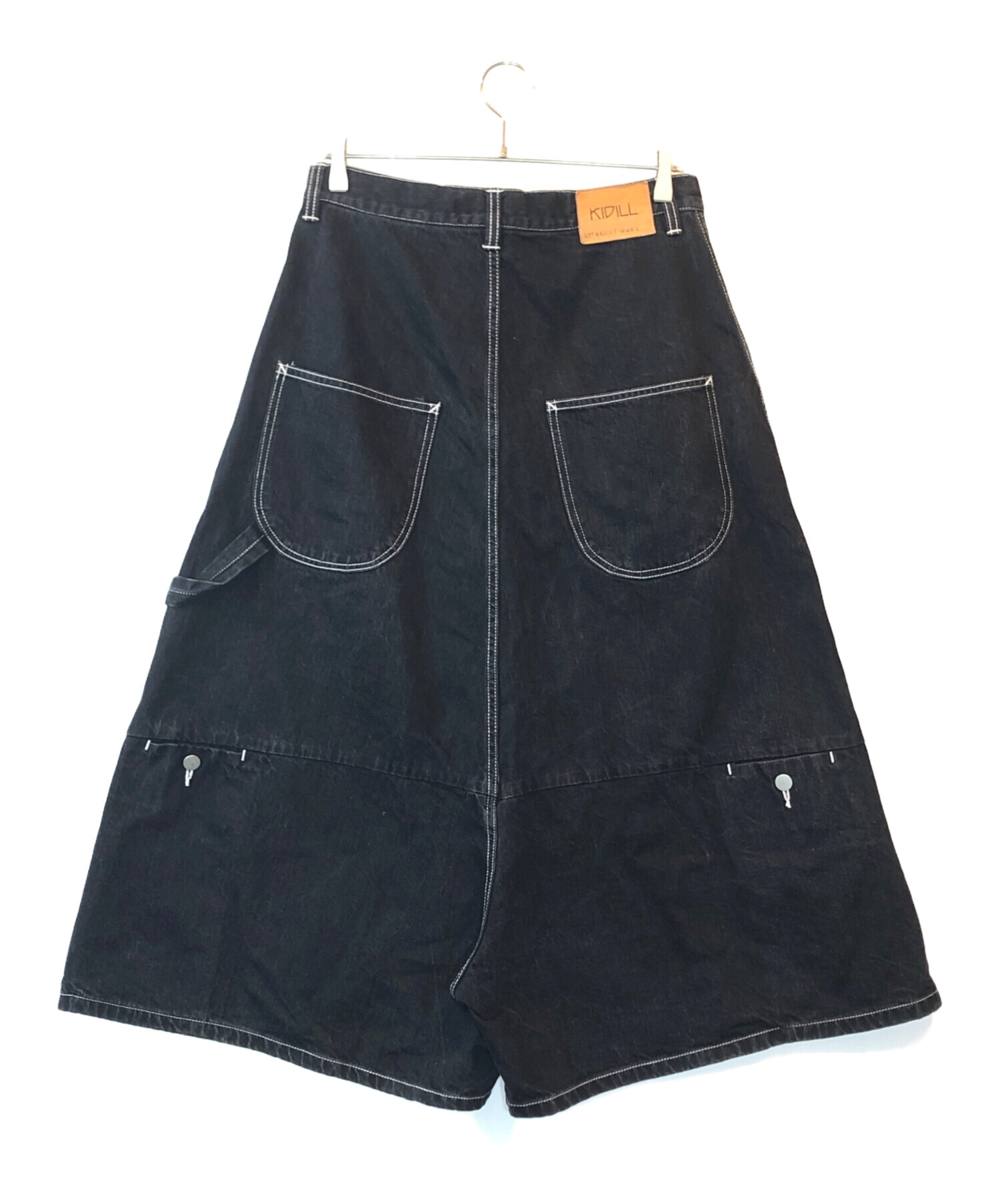 KIDILL カーゴ袴パンツ 中古・古着通販】KIDILL (キディル) 袴 HAKAMAデニムパンツ ブラック