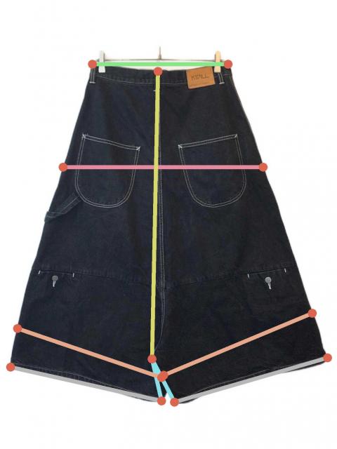 中古・古着通販】KIDILL (キディル) 袴 HAKAMAデニムパンツ ブラック