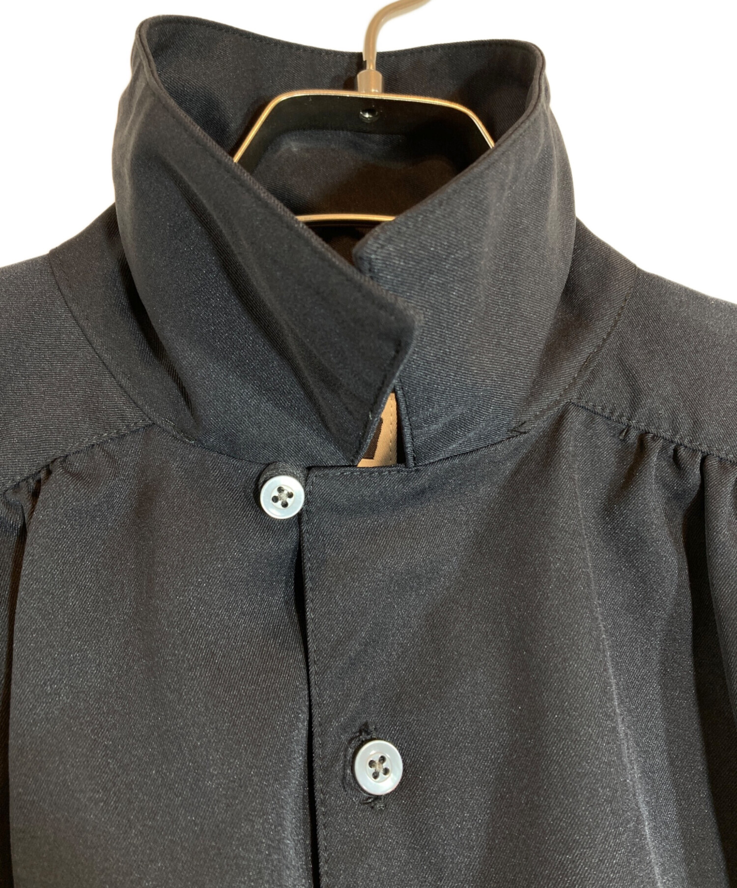 美品　aie ペインターシャツ柄 長袖シャツ XS 中古・古着通販】AiE (エーアイイー) ペインターシャツ ブラック