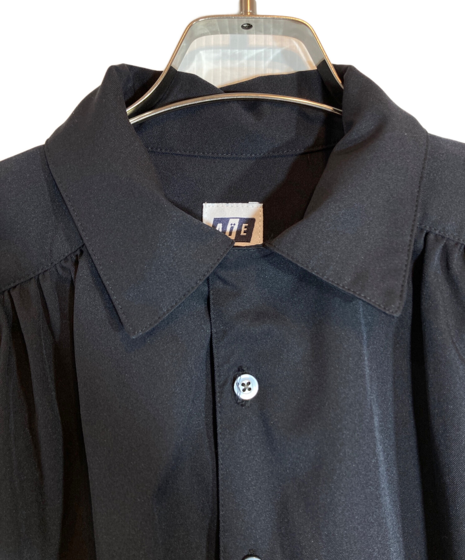 美品　aie ペインターシャツ柄 長袖シャツ XS 中古・古着通販】AiE (エーアイイー) ペインターシャツ ブラック