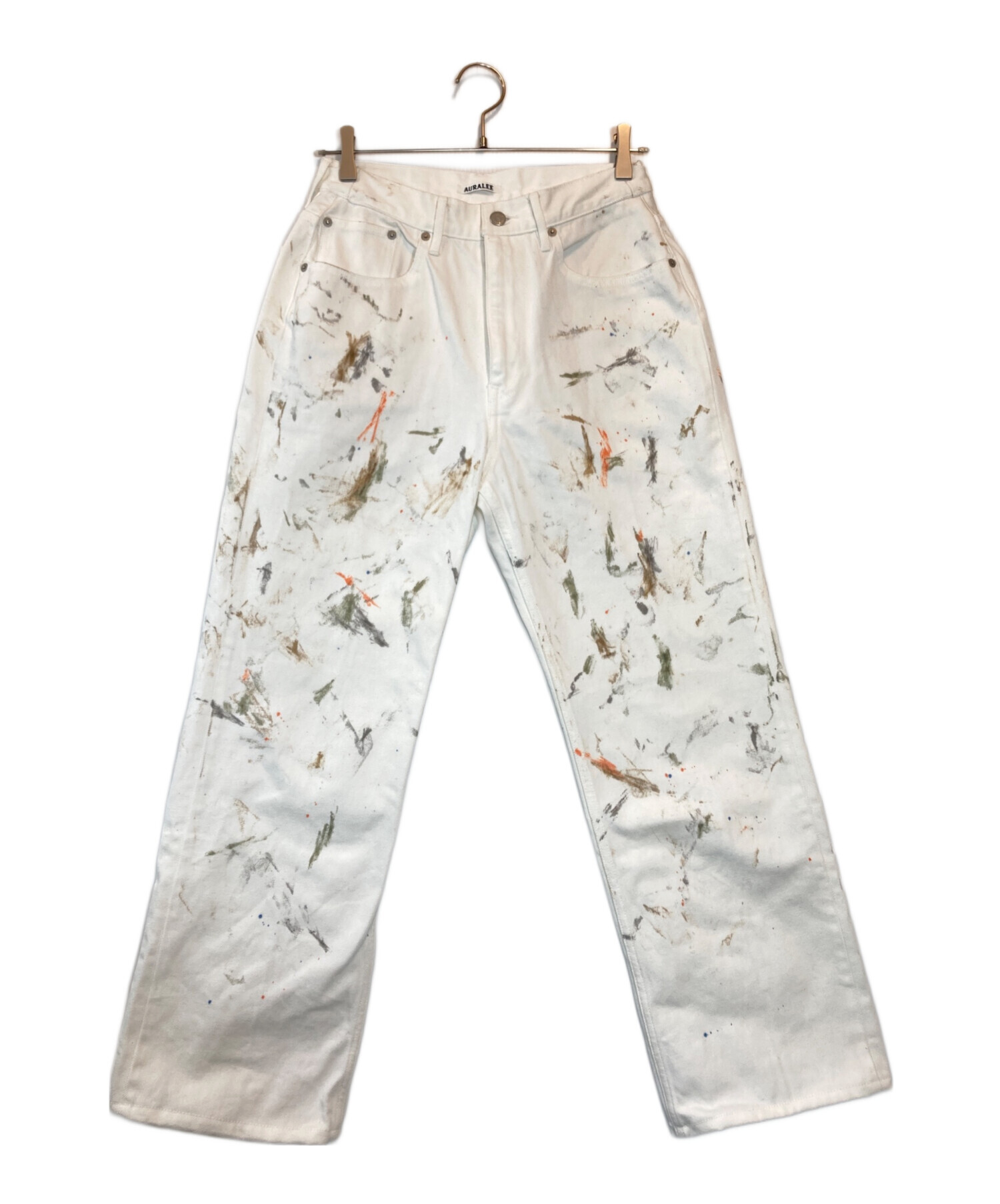 中古・古着通販】AURALEE (オーラリー) HARD TWIST DENIM HAND PAINTED 