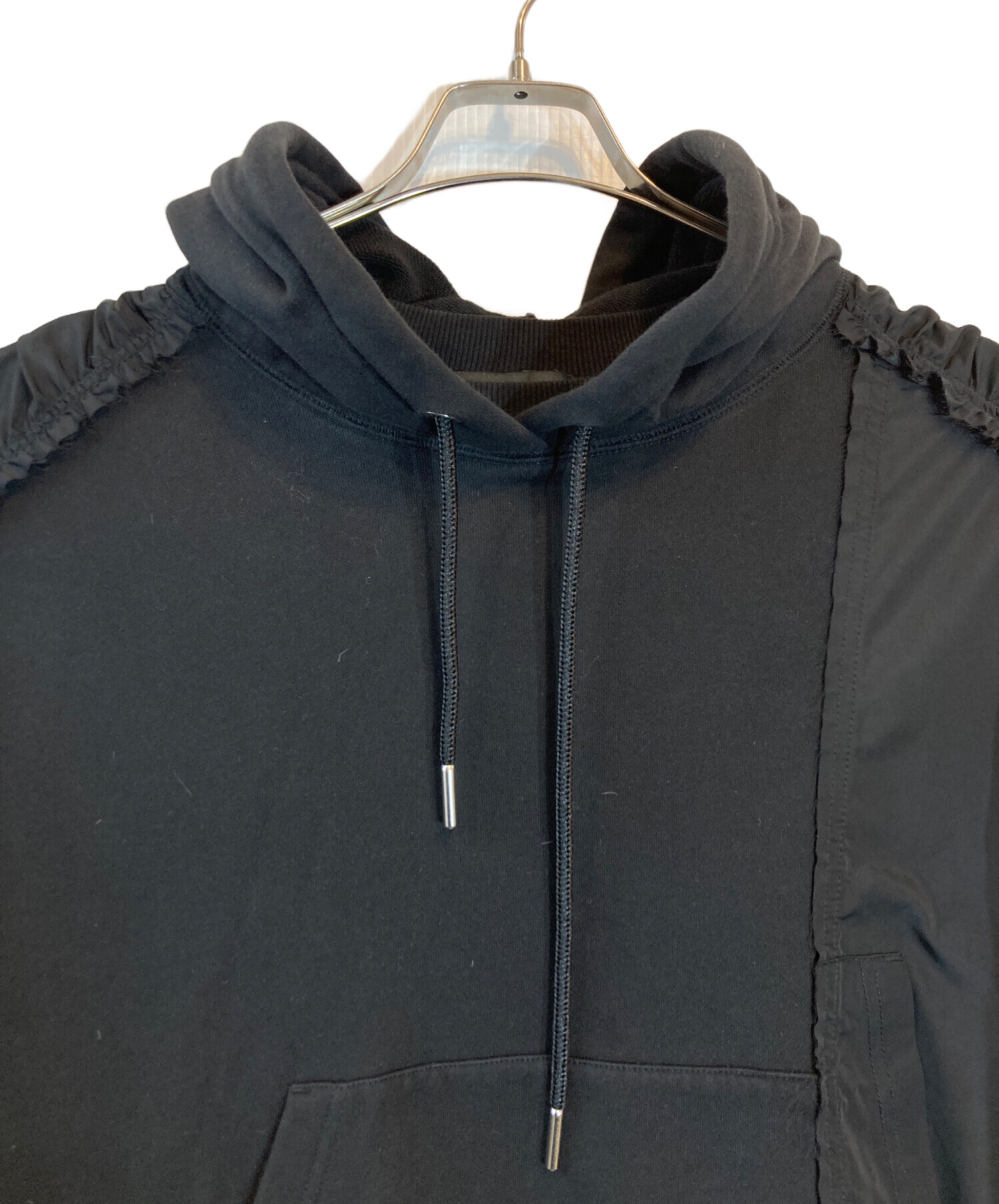 中古・古着通販】DIESEL (ディーゼル) デザイン切替パーカー ブラック 
