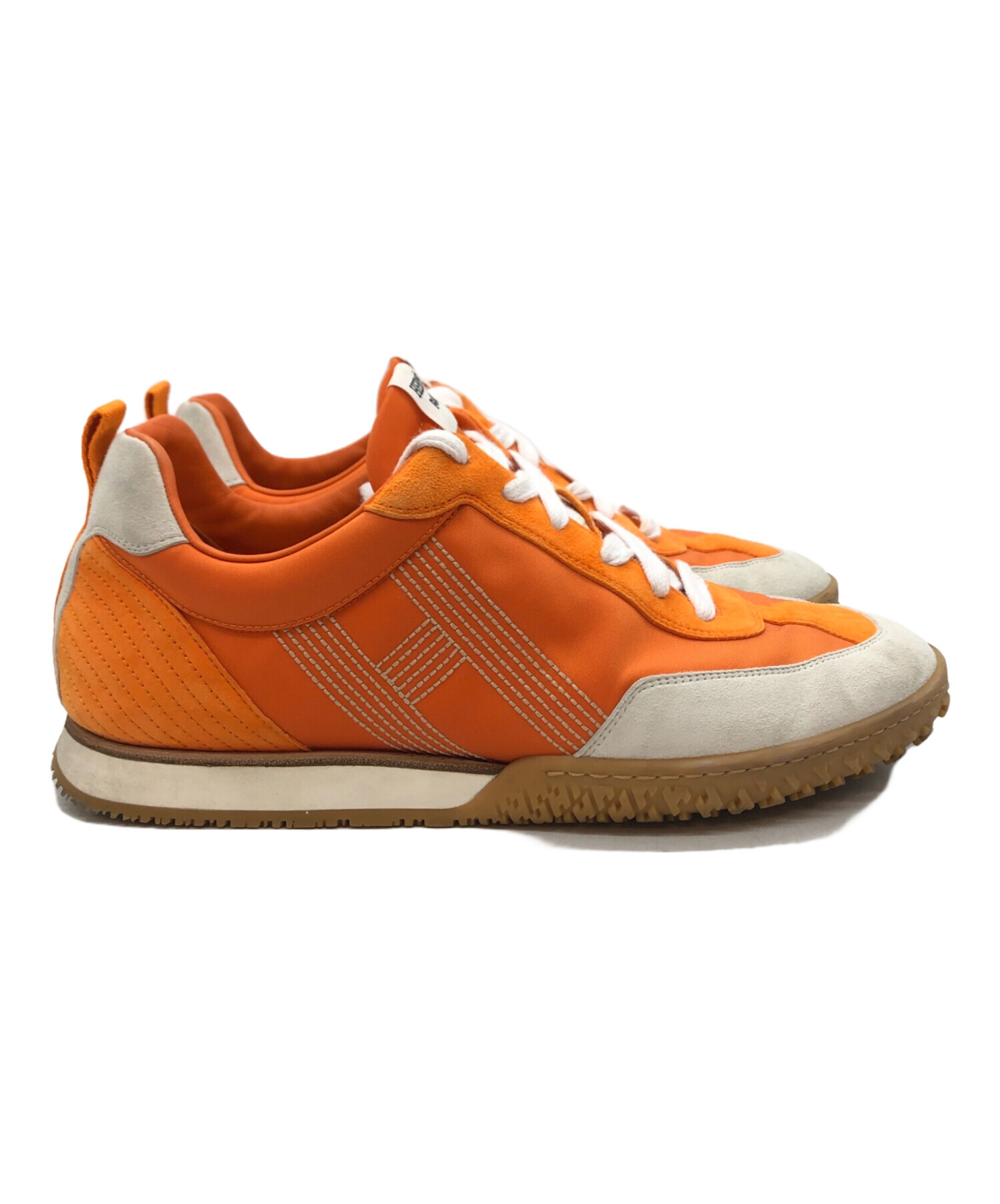 中古・古着通販】HERMES (エルメス) COURSE SNEAKER オレンジ サイズ