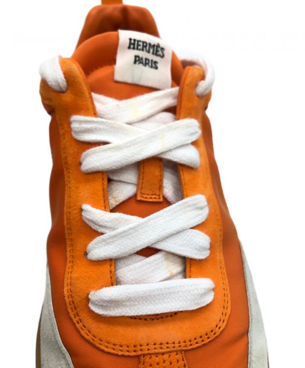中古・古着通販】HERMES (エルメス) COURSE SNEAKER オレンジ サイズ