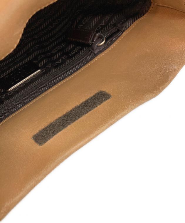 中古・古着通販】PRADA (プラダ) 型押しワンショルダーバッグ ベージュ