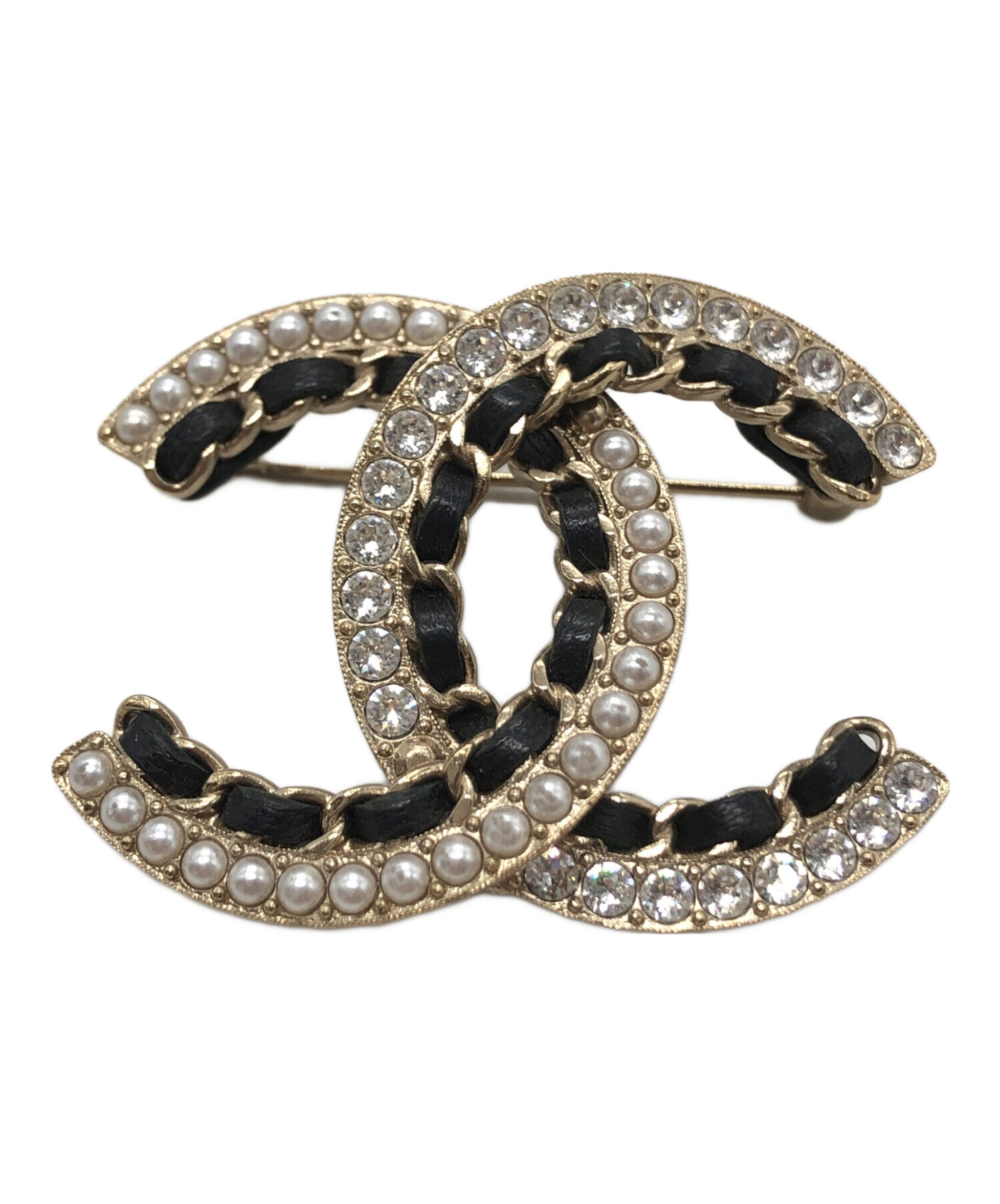 中古・古着通販】CHANEL (シャネル) ココマークブローチ ゴールド 